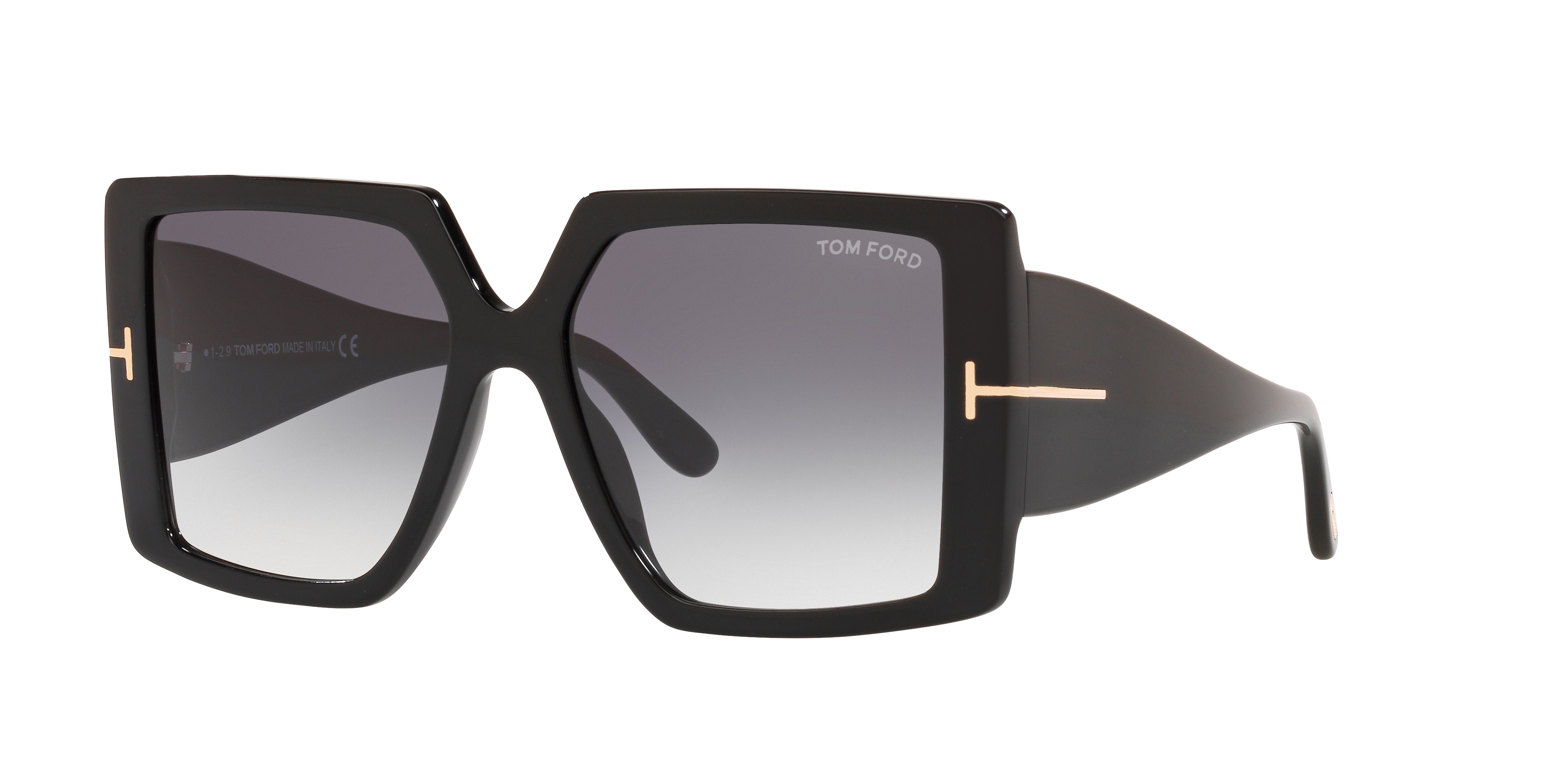 Tom Ford Woman Sunglass FT0790 -  Frame color: Black Shiny, Lens color: Grey Gradient