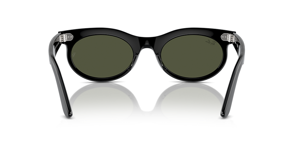 Ray-Ban Wayfarer Oval L (53 - 22) with Green lenses and Black
