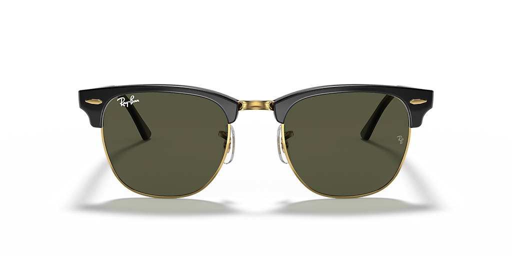 Ray-Ban Clubmaster Classic XL (55 - 19) with Green lenses and