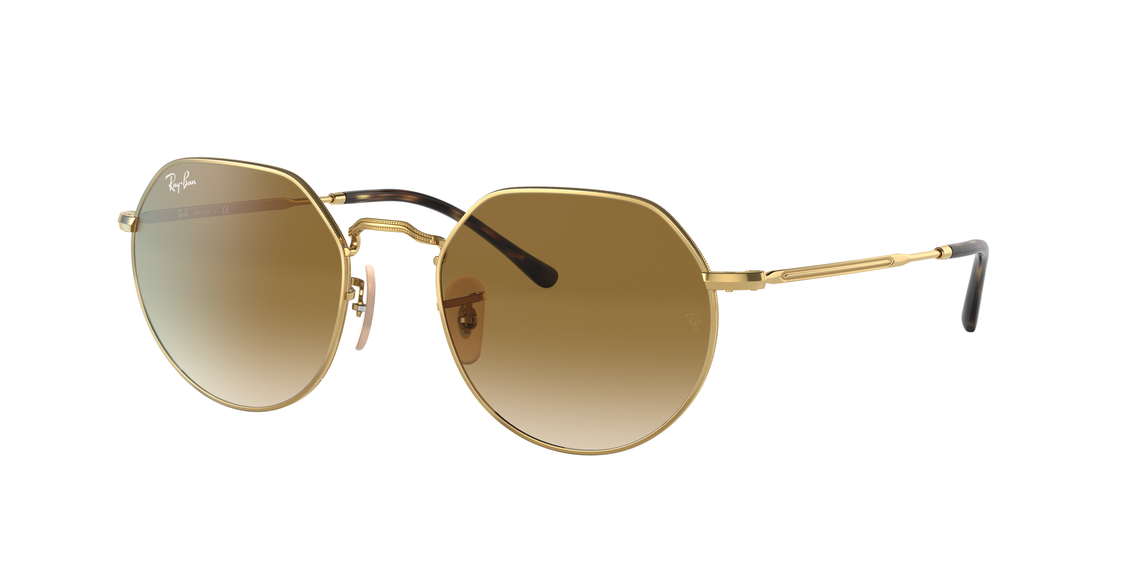 Ray-Ban RB3565 美品 Ray-Ban Jack XL (55 - 20) with Brown lenses and Gold frame