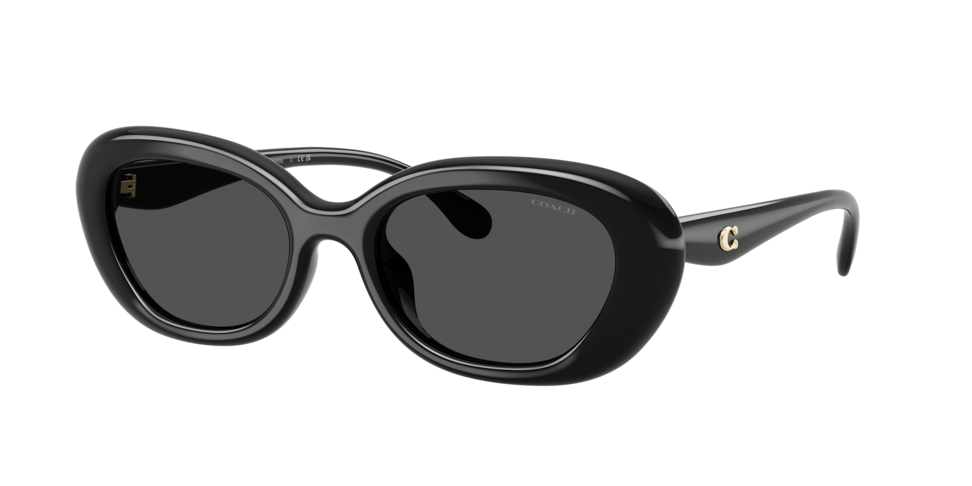 Coach Woman Sunglass CDP35 -  Frame color: Black, Lens color: Grey Solid