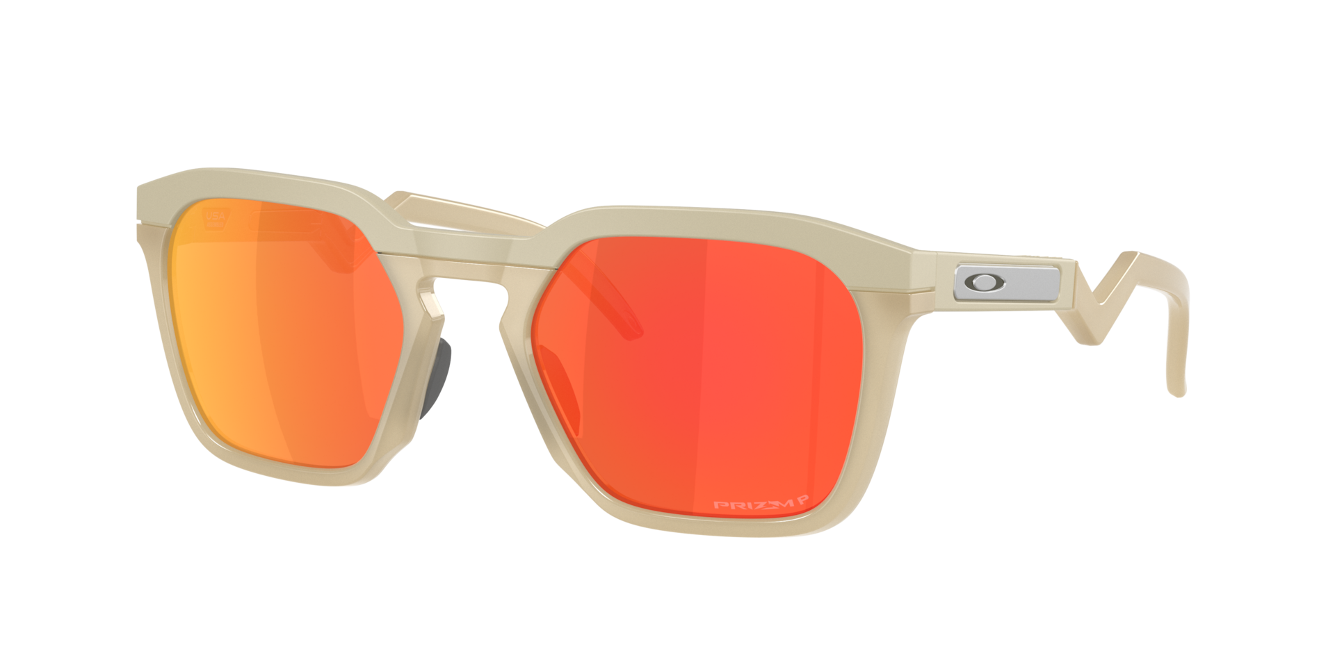 Oakley Unisex Sunglass HSTN SQ - Couleur du Monture: Sable mat, Couleur de Lentille: Prizm Rubis Polarized