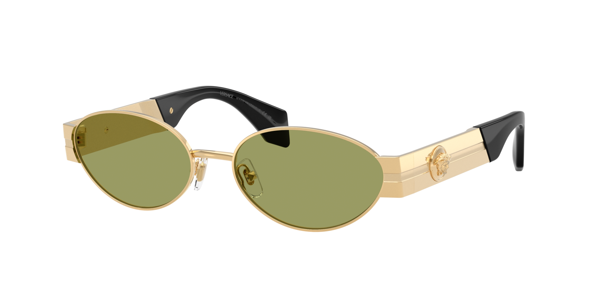 Versace VE2301 M (55 - 17) with Green lenses and Gold frame