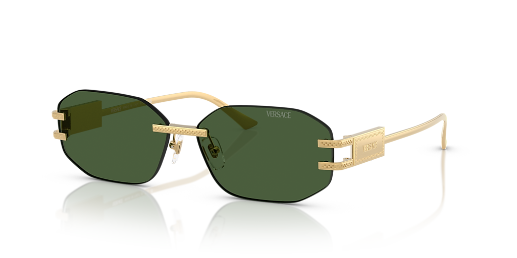 Versace VE2274 M (58 - 13) with Green lenses and Gold frame