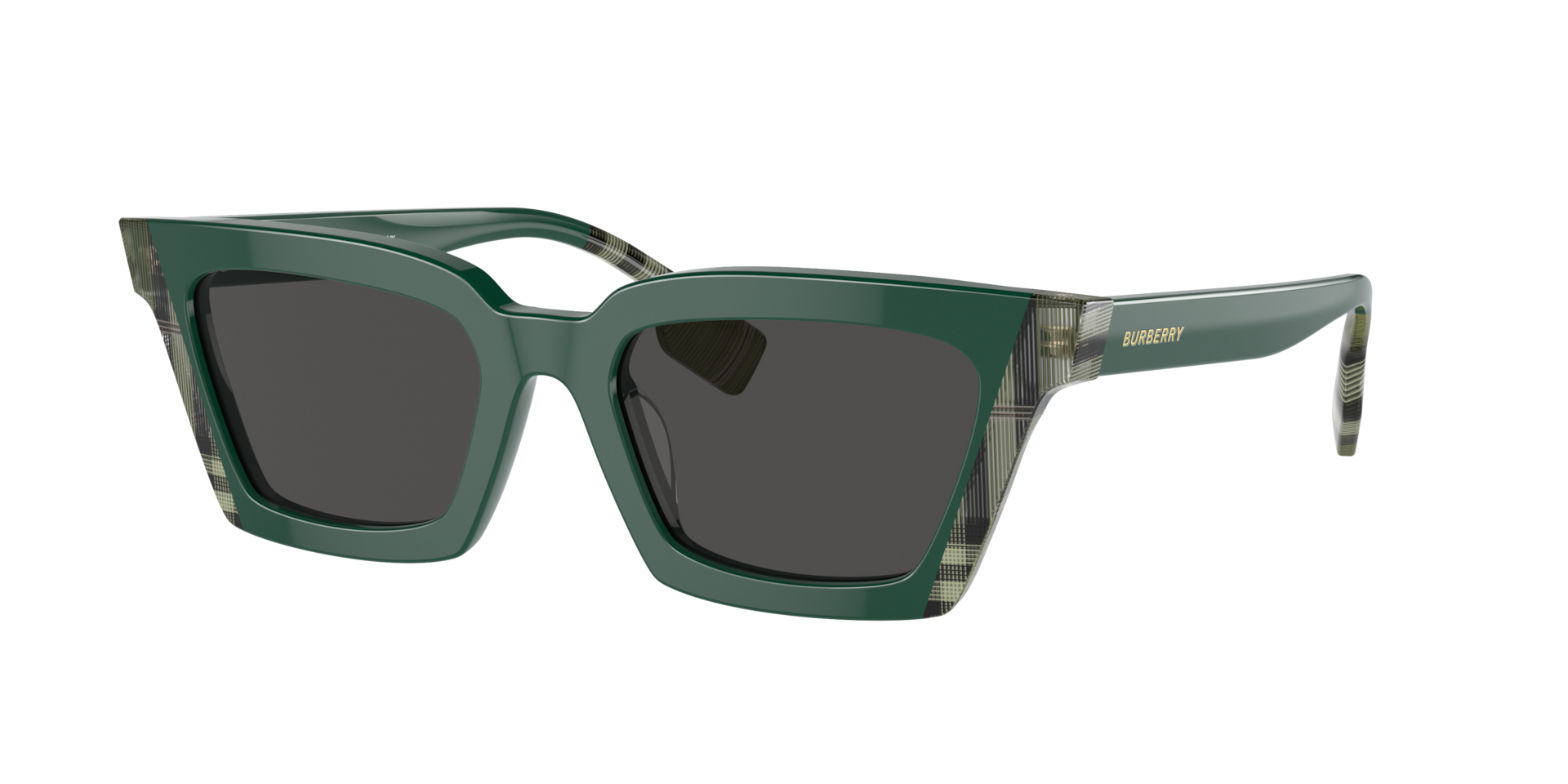 Burberry Femme Sunglass Briar - Couleur du Monture GreenCheck Green Couleur de Lentille Gris fonc 105 €