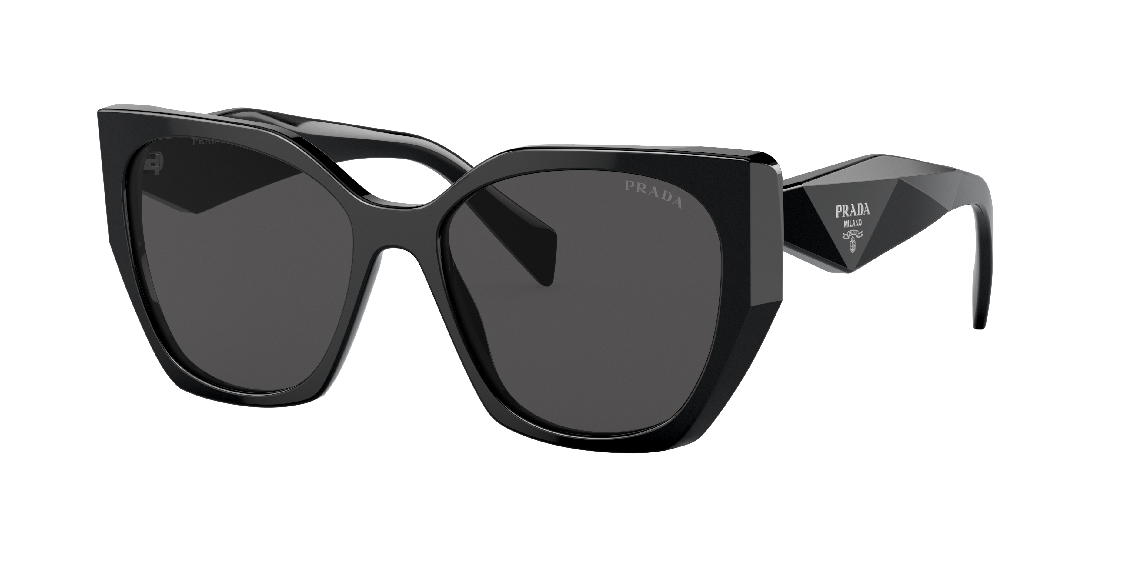 Prada PR 19ZSF M (56 - 16) with Grey lenses and Black frame