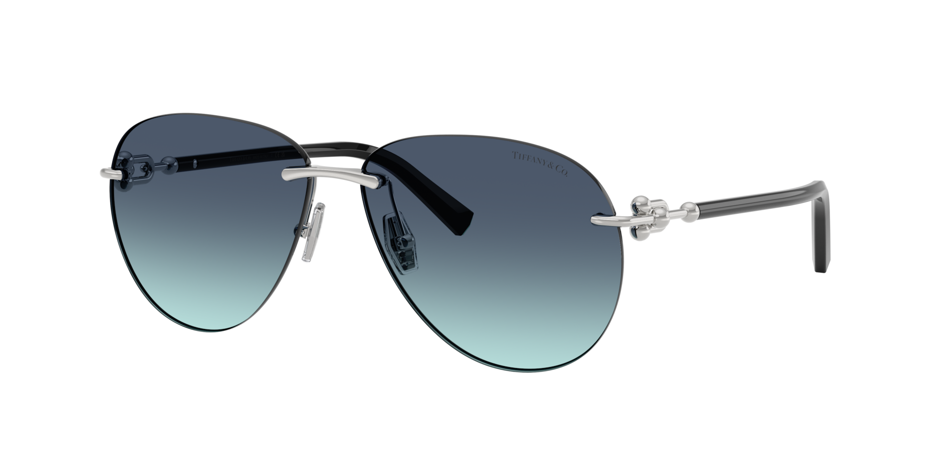 Tiffany & Co. Unisex Sunglass TF3124 - Frame color: Silver, Lens color: Azure Gradient Blue