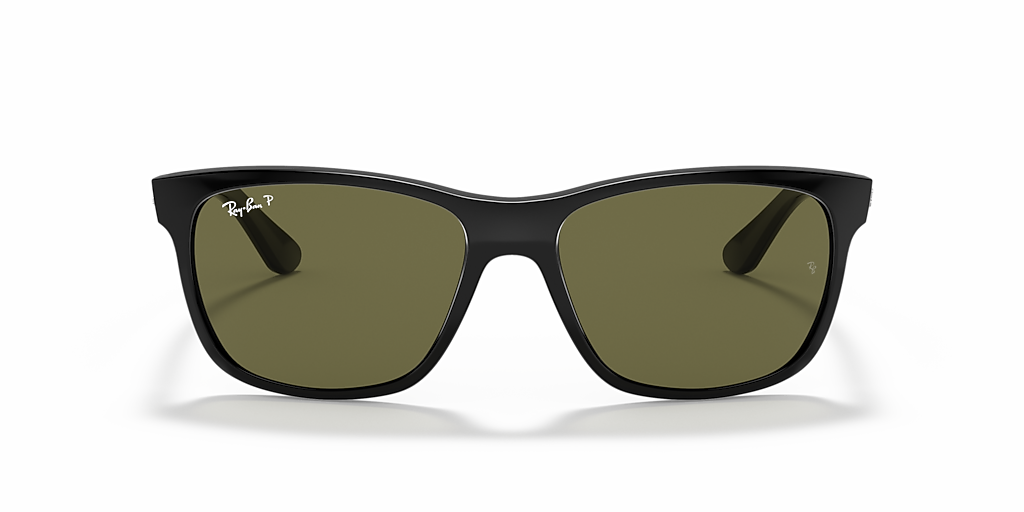 Ray-Ban RB4181 M (57 - 16) with Green lenses and Black frame