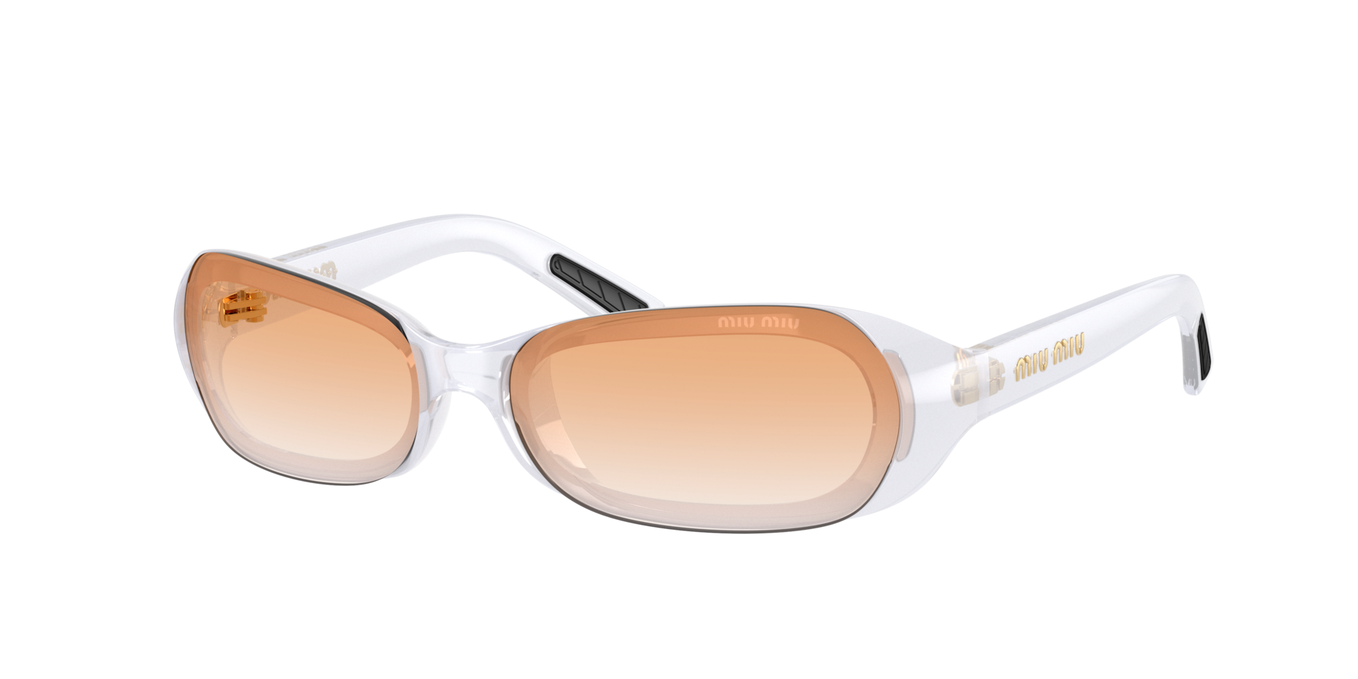 Miu Miu Woman Sunglass MU C07SU -  Frame color: Transparent Blue, Lens color: Gradient Orange