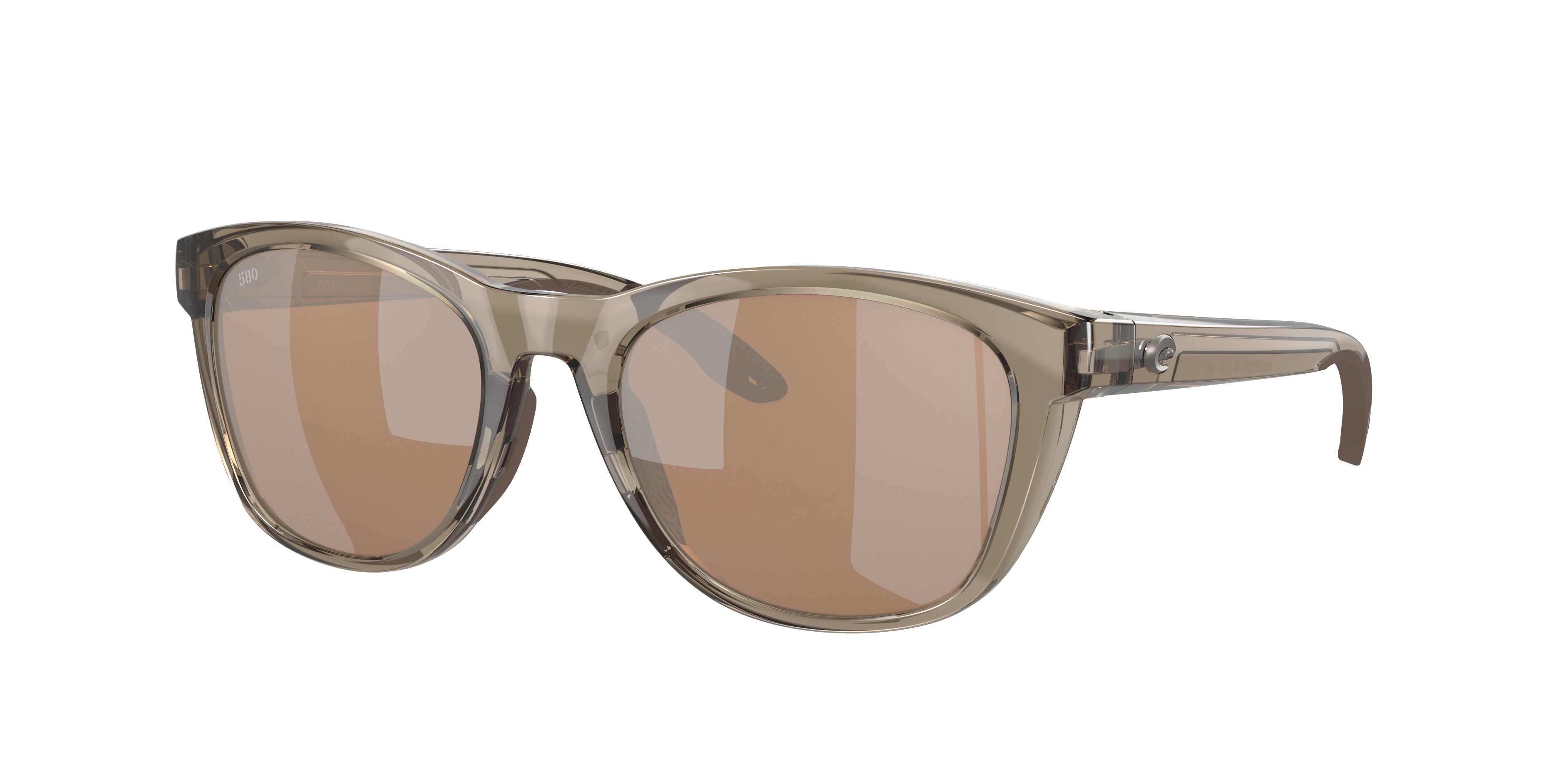 Costa Woman Sunglass Aleta -  Frame color: Taupe Crystal, Lens color: Copper Silver Mirror