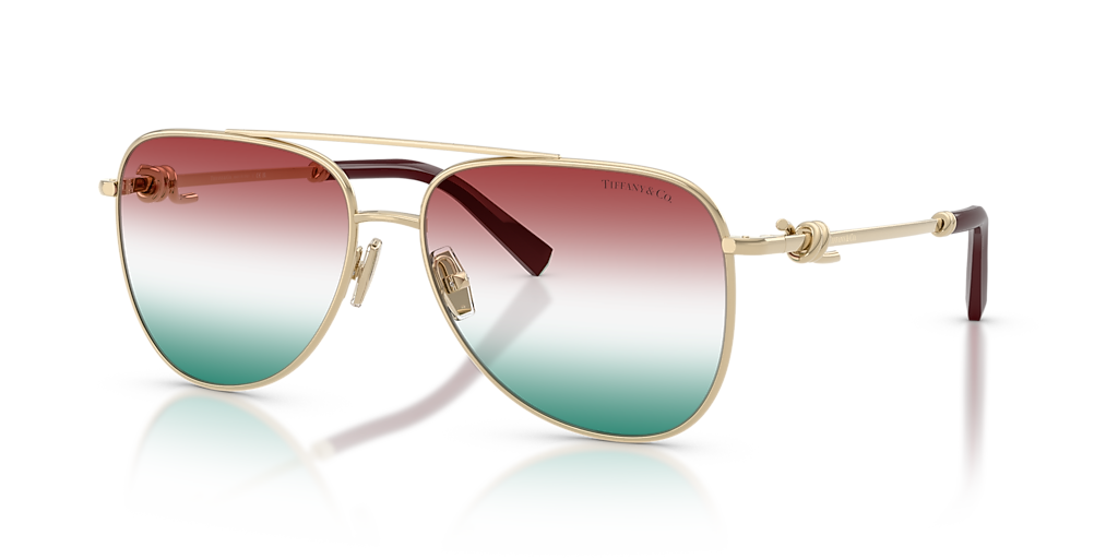 Tiffany & Co. TF3116 XL (59 - 15) with Green lenses and Gold frame