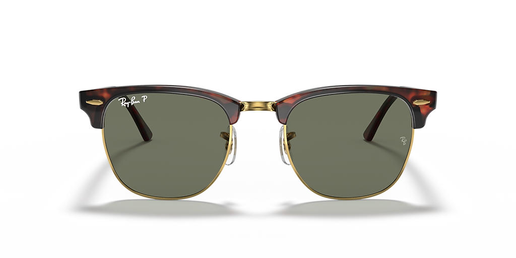 Ray-Ban Clubmaster Classic XL (55 - 19) with Green lenses and