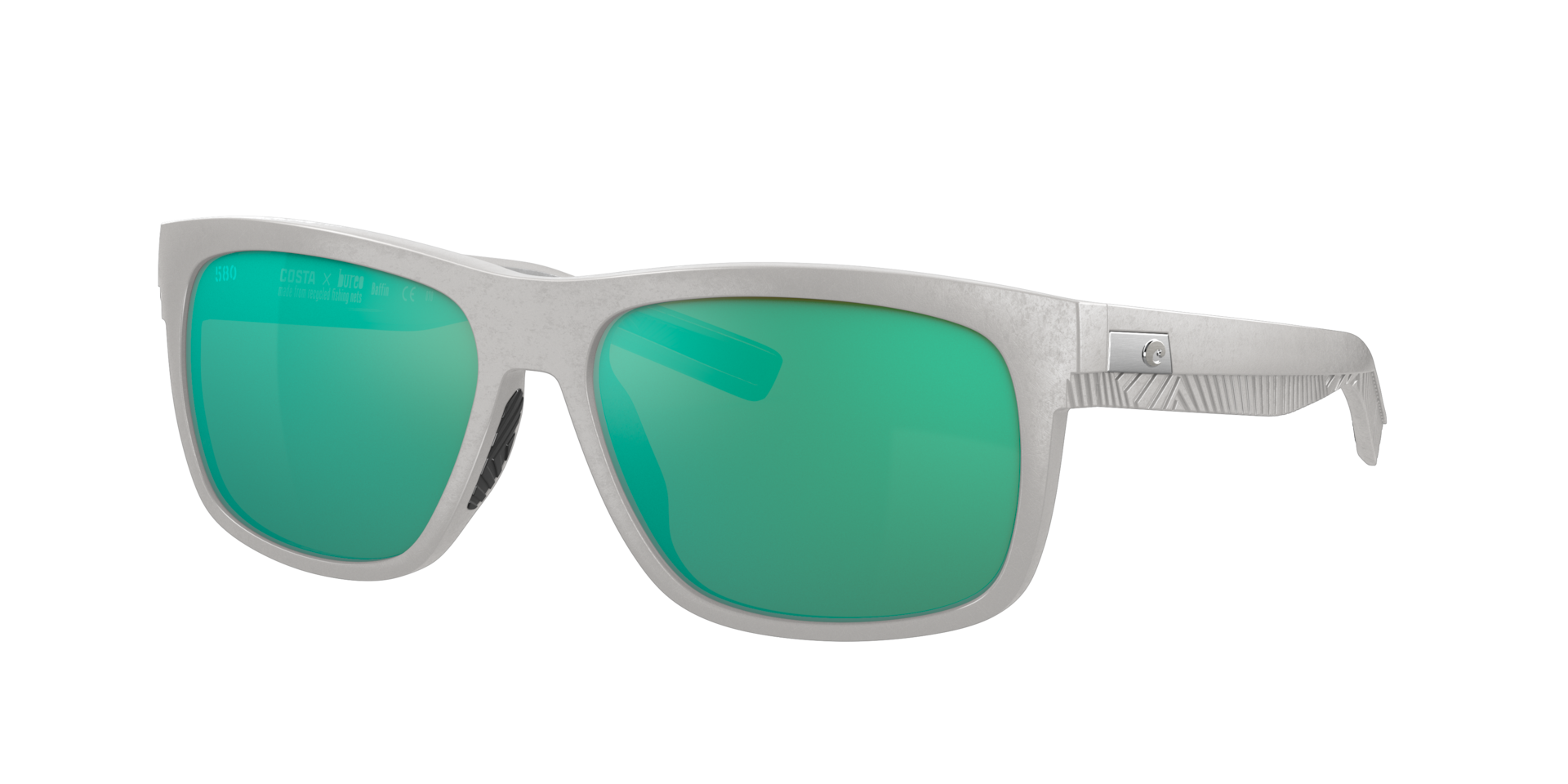 Costa Homme Sunglass Baffin - Couleur du Monture Gris clair Couleur de Lentille Effet miroir Vert 107 €