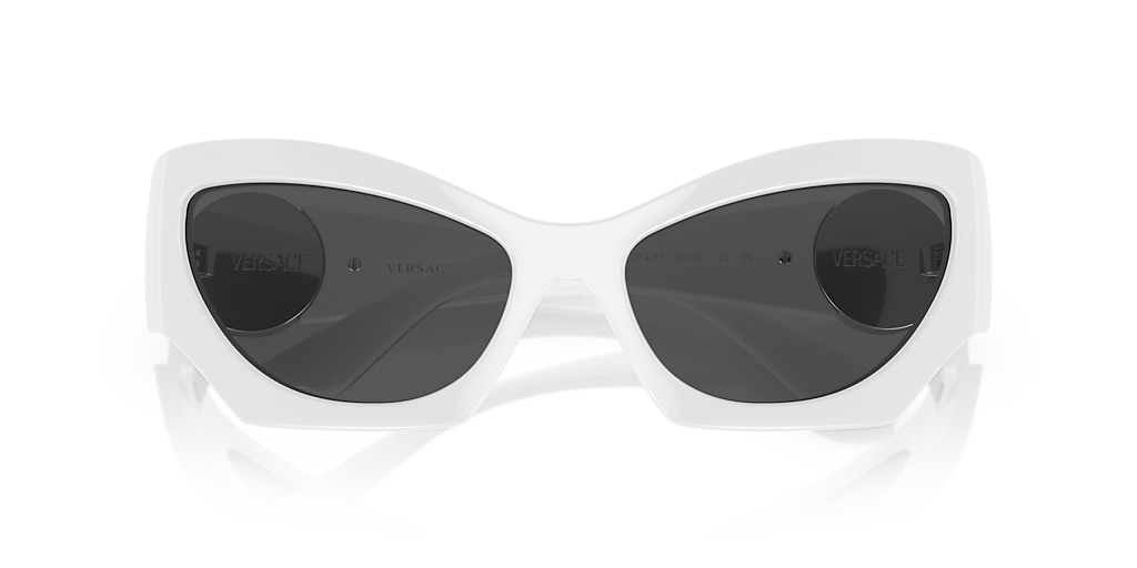 Versace VE4450 M (60 - 16) with Grey lenses and White frame  display picture 2