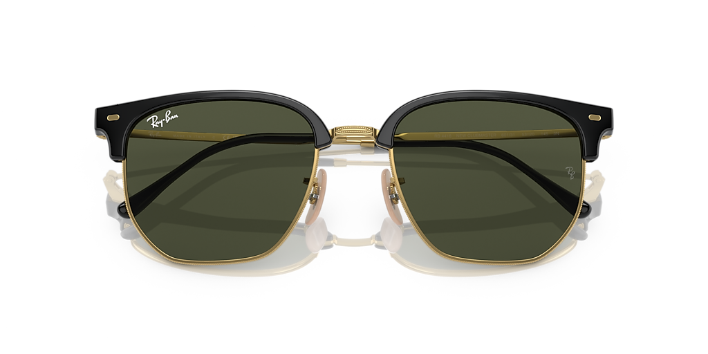 Ray-Ban New Clubmaster XL (53 - 20) with Green lenses and Black