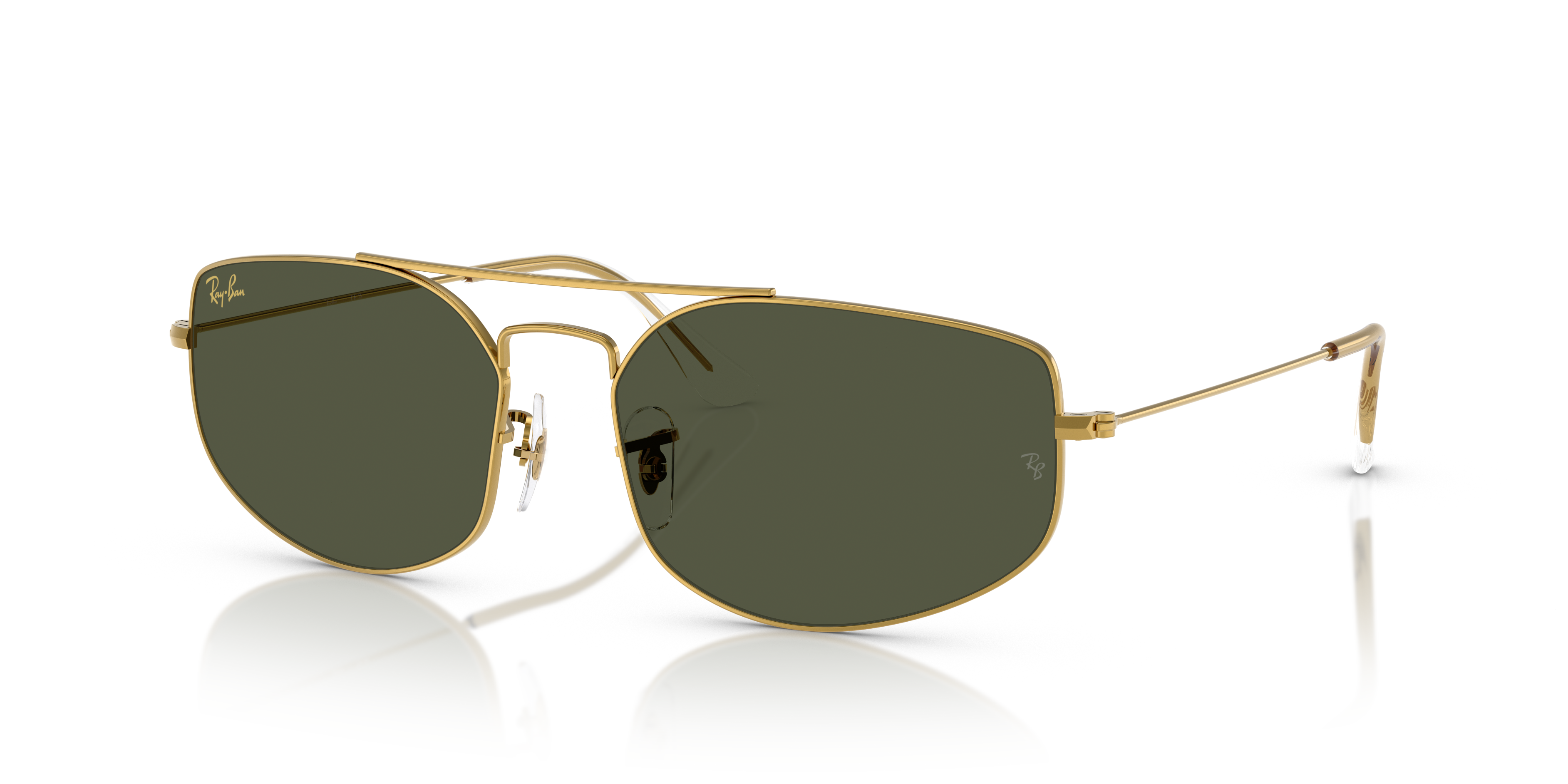 Ray-Ban Explorer V XXL (60 - 17) with Green lenses and Gold frame
