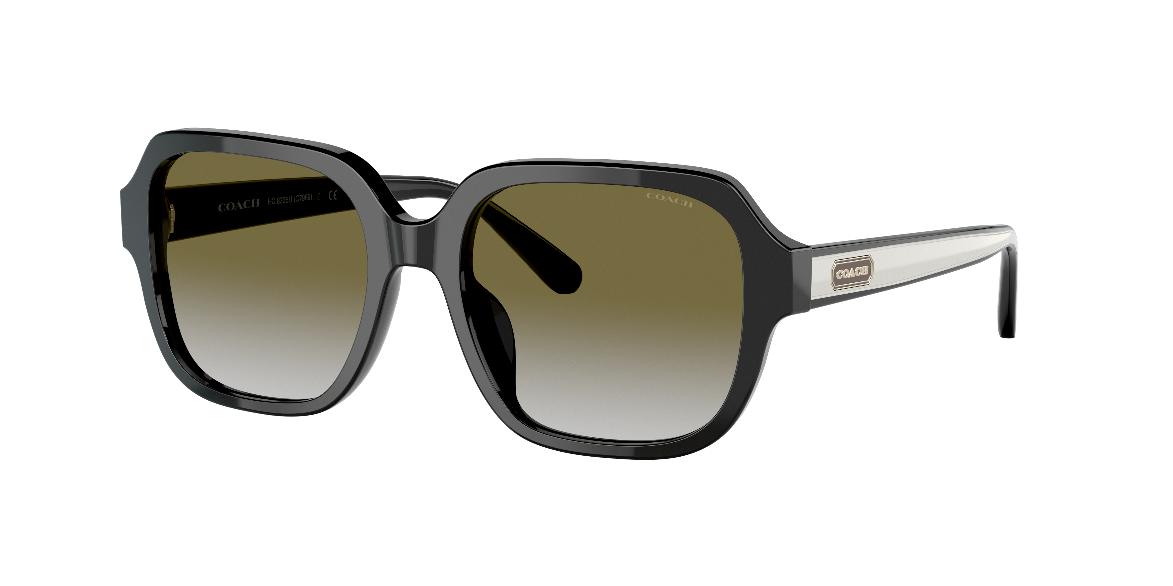 Coach Woman Sunglass C7989 -  Frame color: Black, Lens color: Olive Gradient