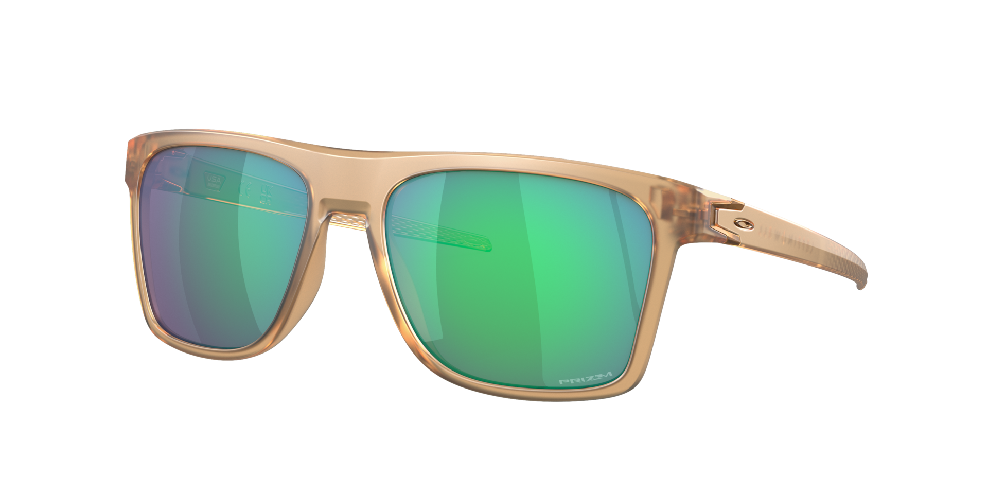 OAKLEY Man Sunglasses Leffingwell - Frame color: Matte Sepia, Lens color: Prizm Jade