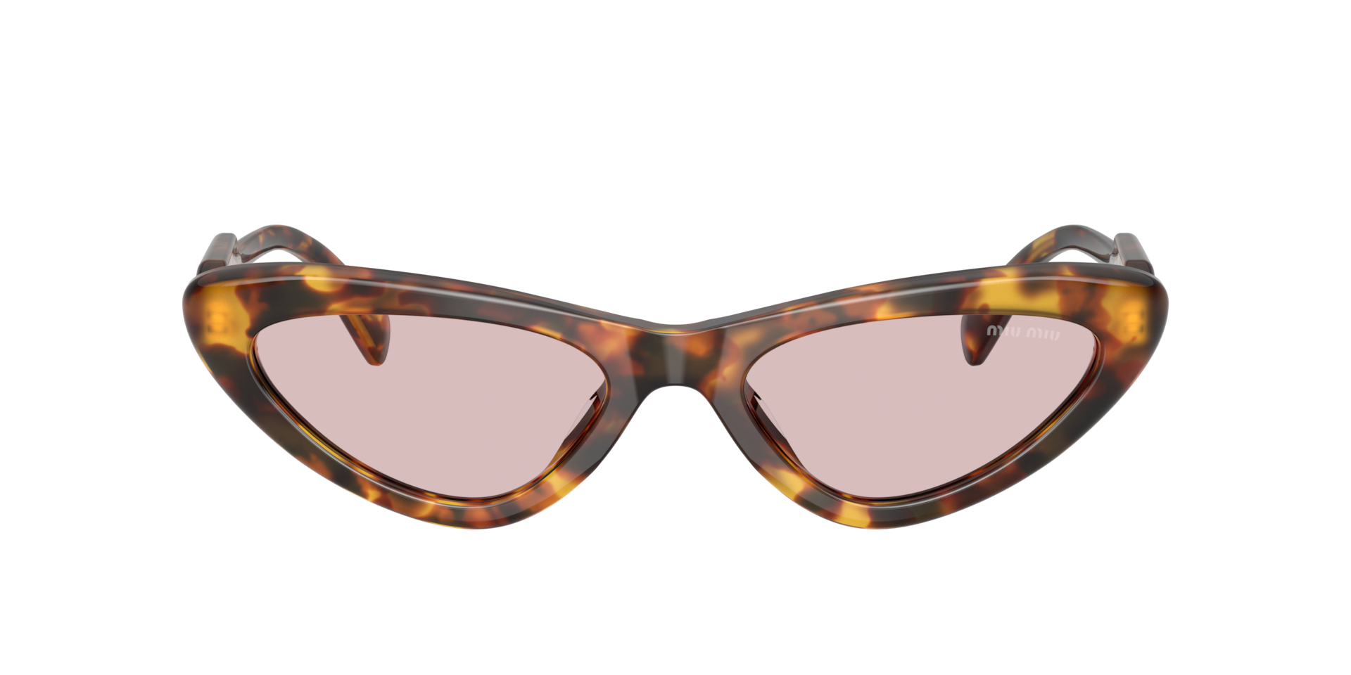 ラオラクルミューミューネッグ Miu Miu MU B11SU L (55 - 19) with Pink lenses and Tortoise frame