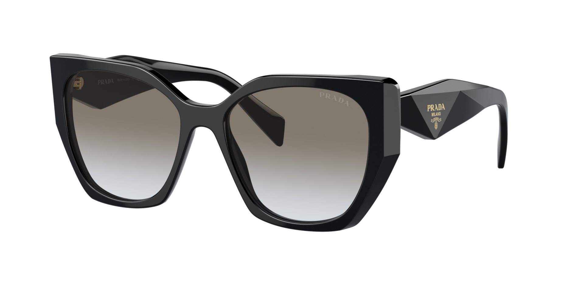 Prada Woman Sunglass PR 19ZS -  Frame color: Black, Lens color: Grey Gradient