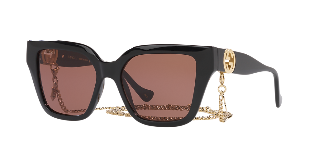 Gucci GG1023S XL (54 - 17) with Brown lenses and Black frame
