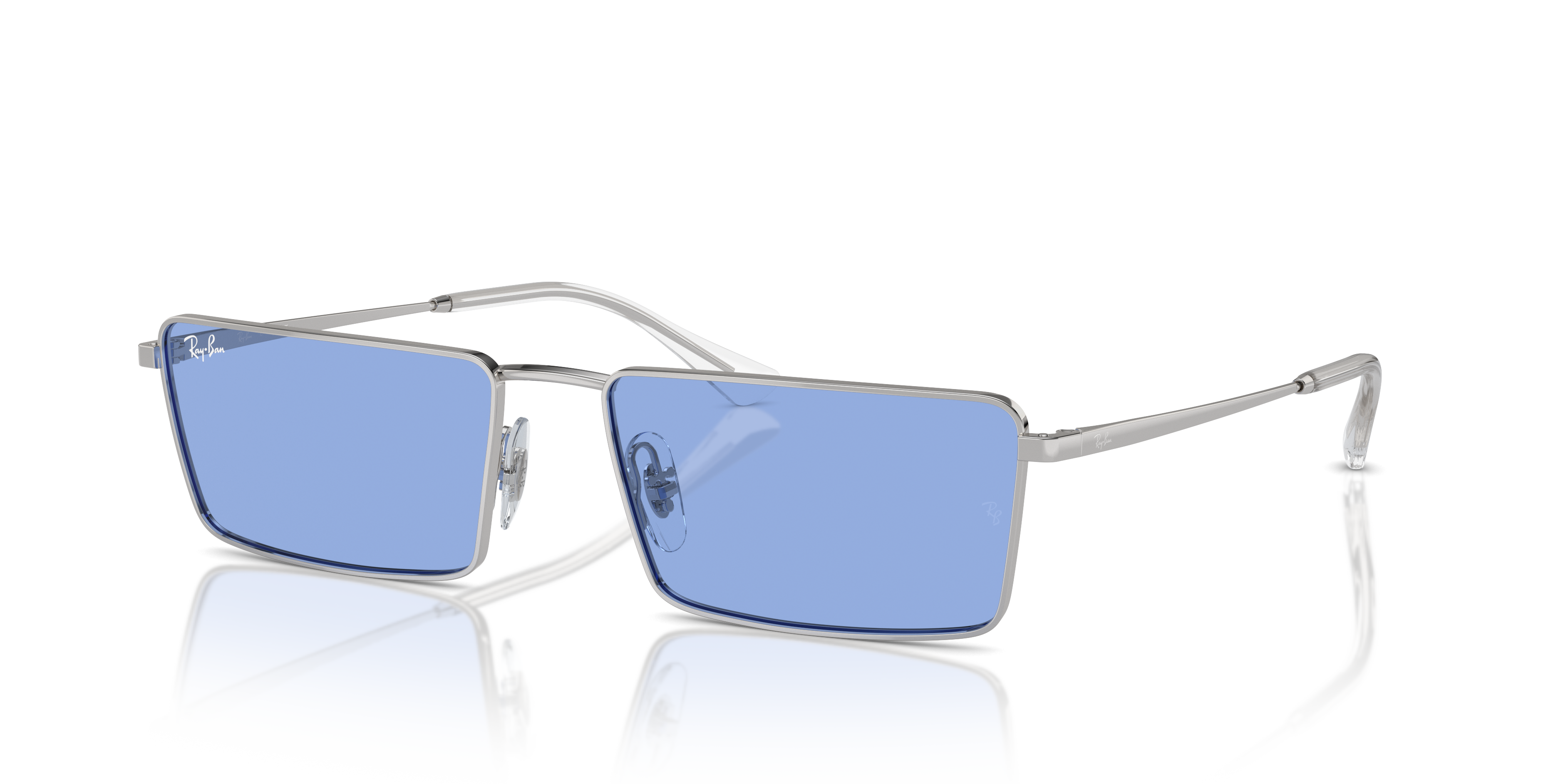 Ray-Ban Emy Bio-Based XXL (59 - 17) with Blue lenses and Silver
