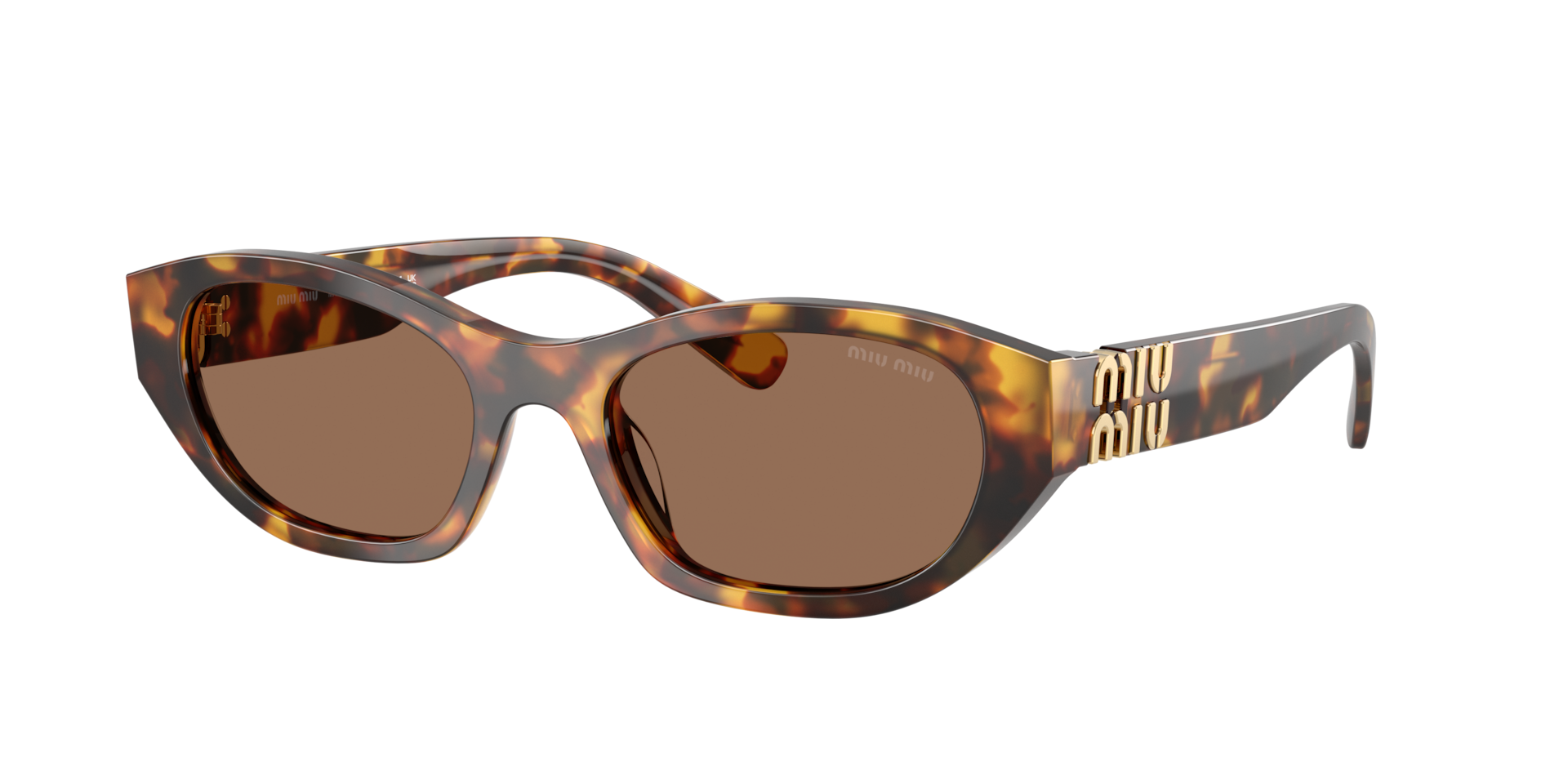 Miu Miu Woman Sunglass MU A03SF -  Frame color: Honey Havana, Lens color: Dark Brown