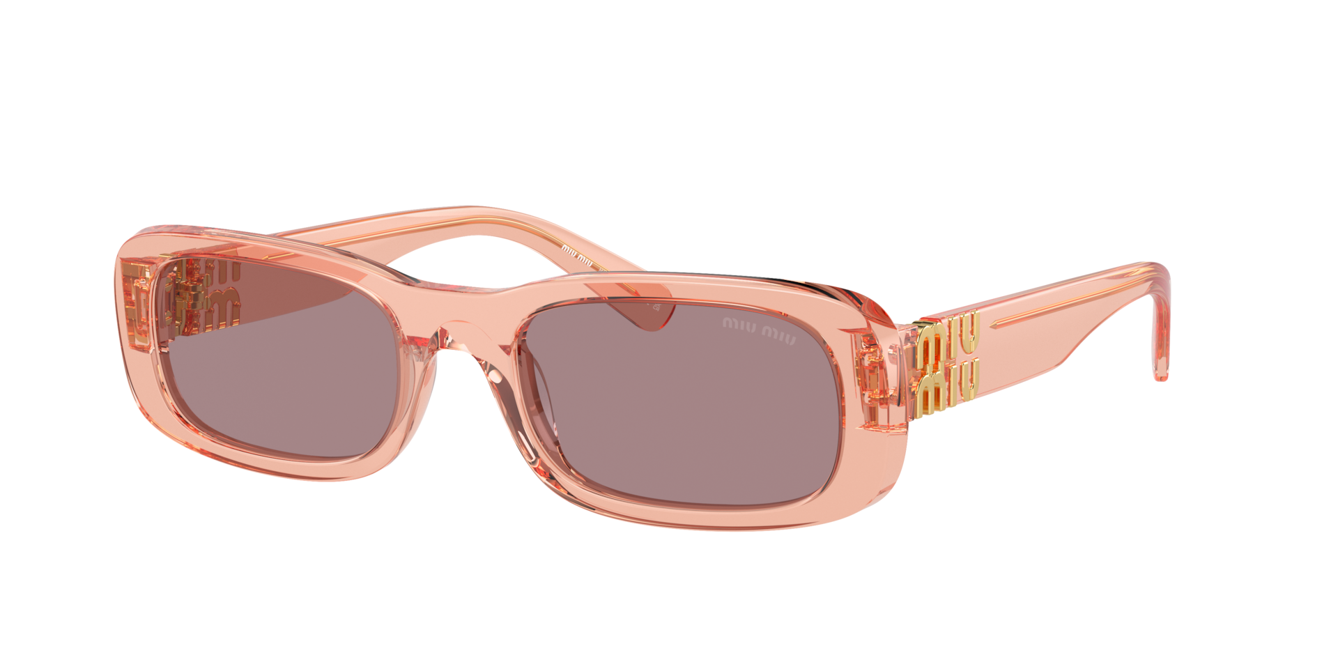 Miu Miu Femme Sunglass MU 08ZS - Couleur du Monture Noisette transparent Couleur de Lentille Pourpre clair Marron 245 €