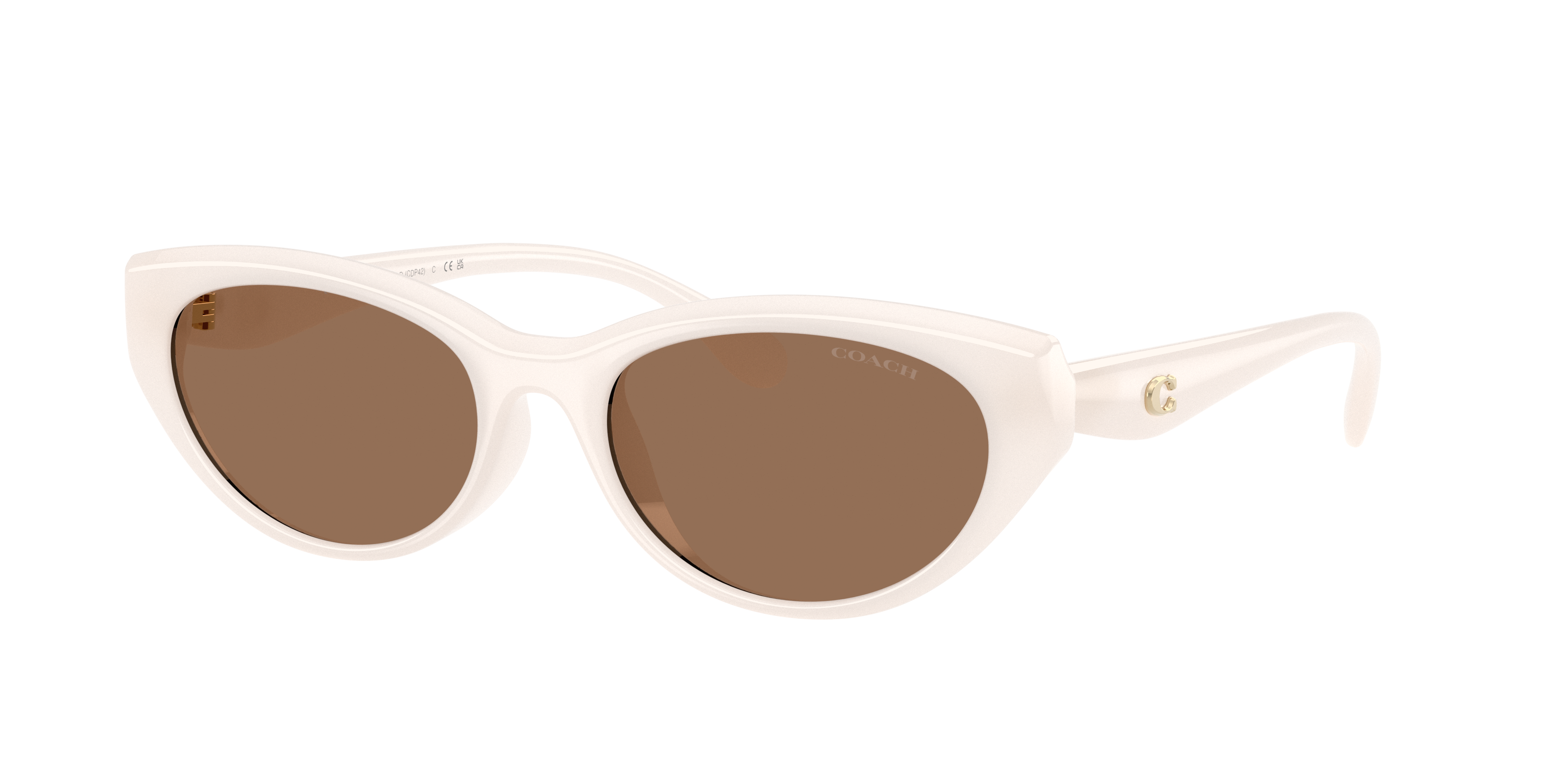 Coach Woman Sunglass CDP42 -  Frame color: Milky Cloud, Lens color: Brown Solid