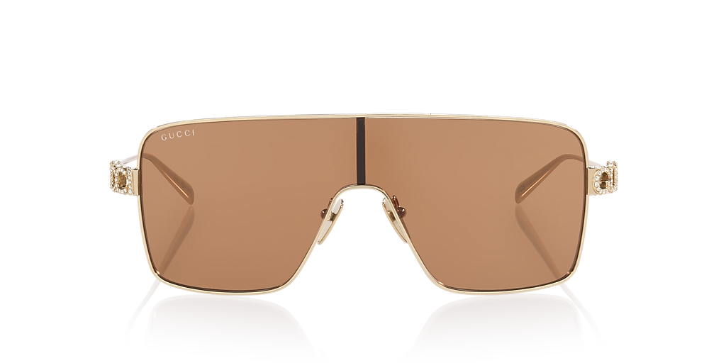 Gucci GG1936S XL (38 - 138) with Brown lenses and Gold frame