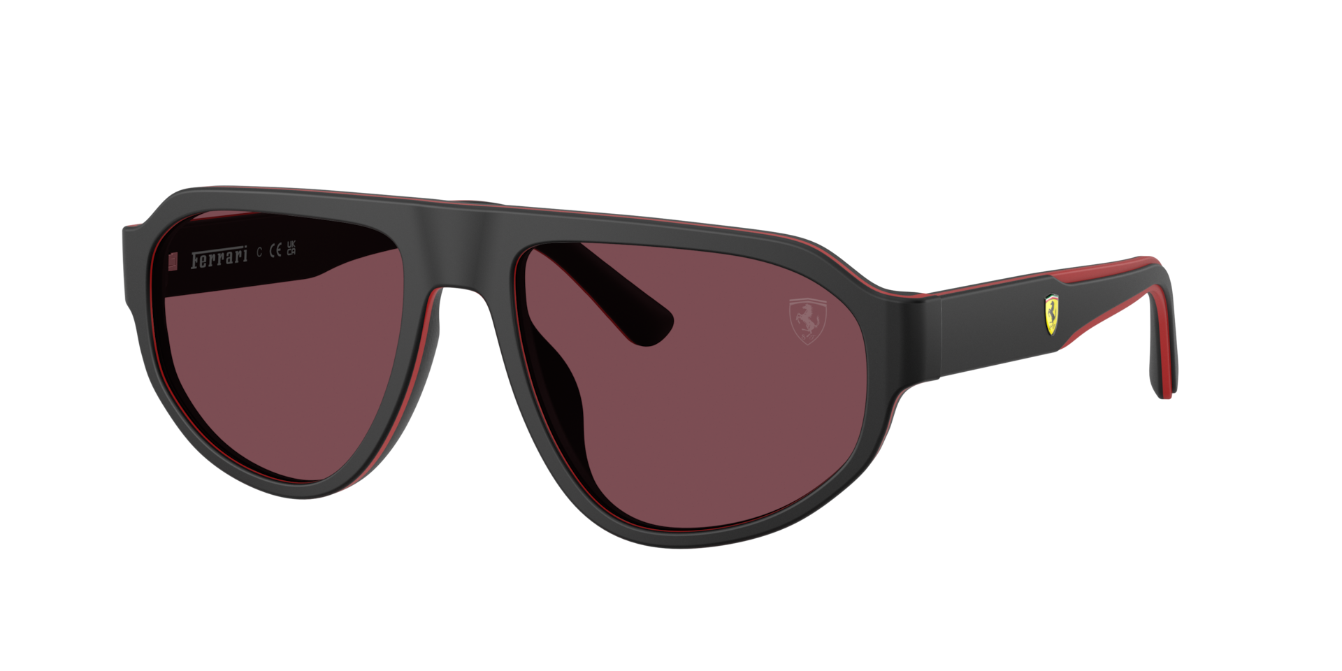 Scuderia Ferrari Man Sunglass FZ6027U -  Frame color: Black/Red, Lens color: Red Contrast Pro
