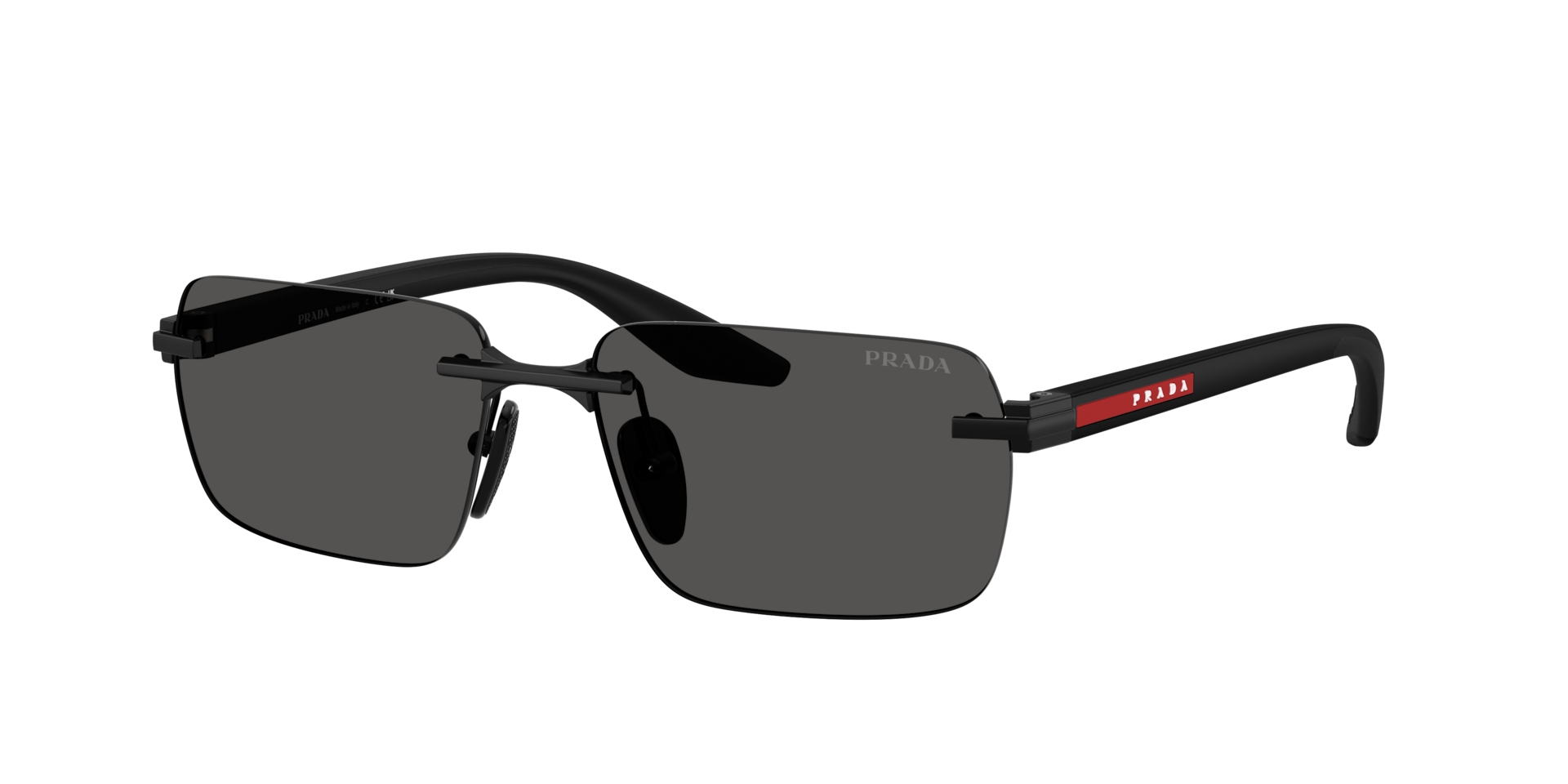 Prada Linea Rossa Mann Sunglass PS C52S - Rahmenfarbe: Matt Schwarz, Linsenfarbe: Dunkelgrau