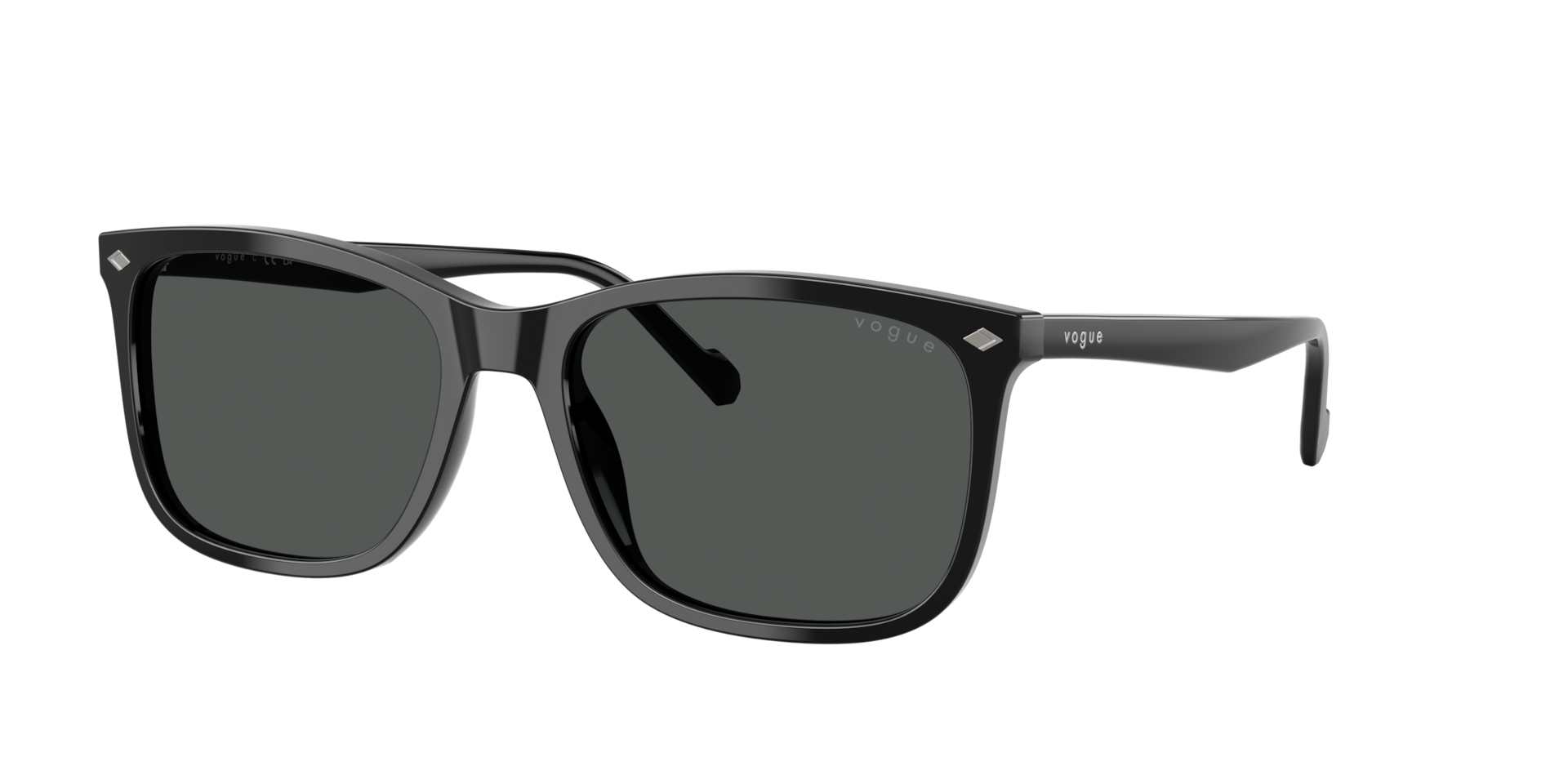 Vogue Eyewear Mann Sunglass VO5618S - Rahmenfarbe: Schwarz, Linsenfarbe: Dunkelgrau