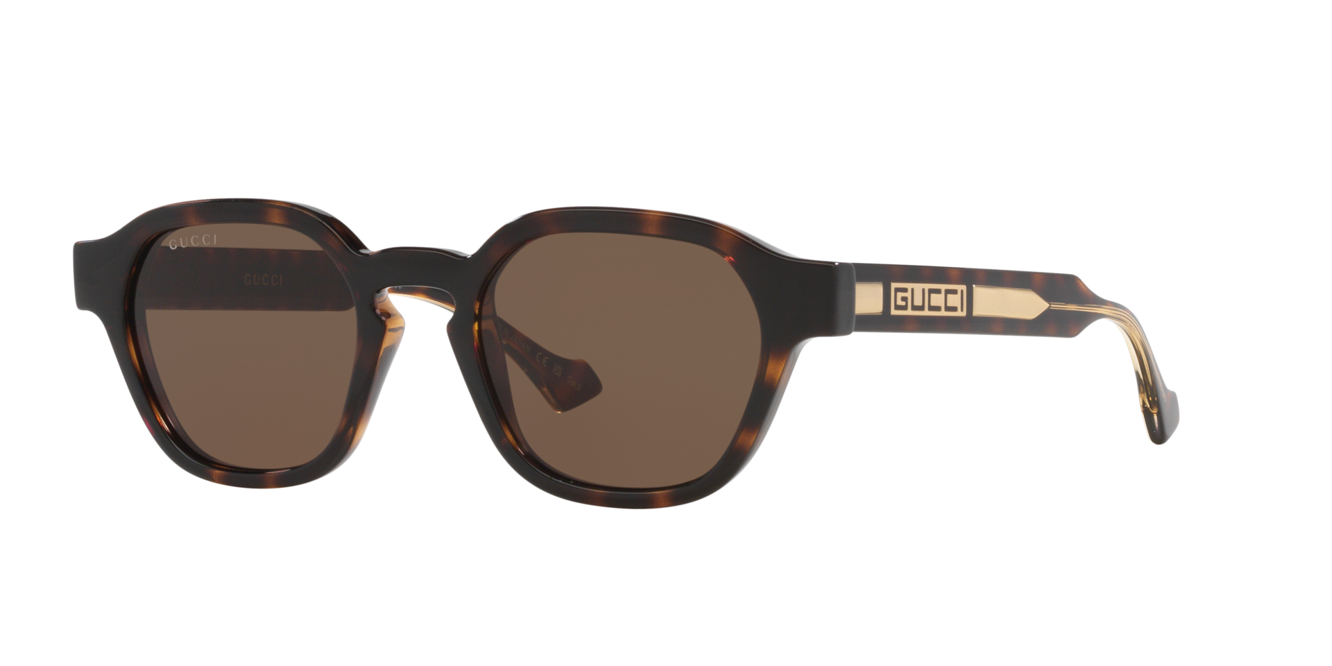 Gucci GG1730S XS (50 - 21) with Brown lenses and Tortoise frame