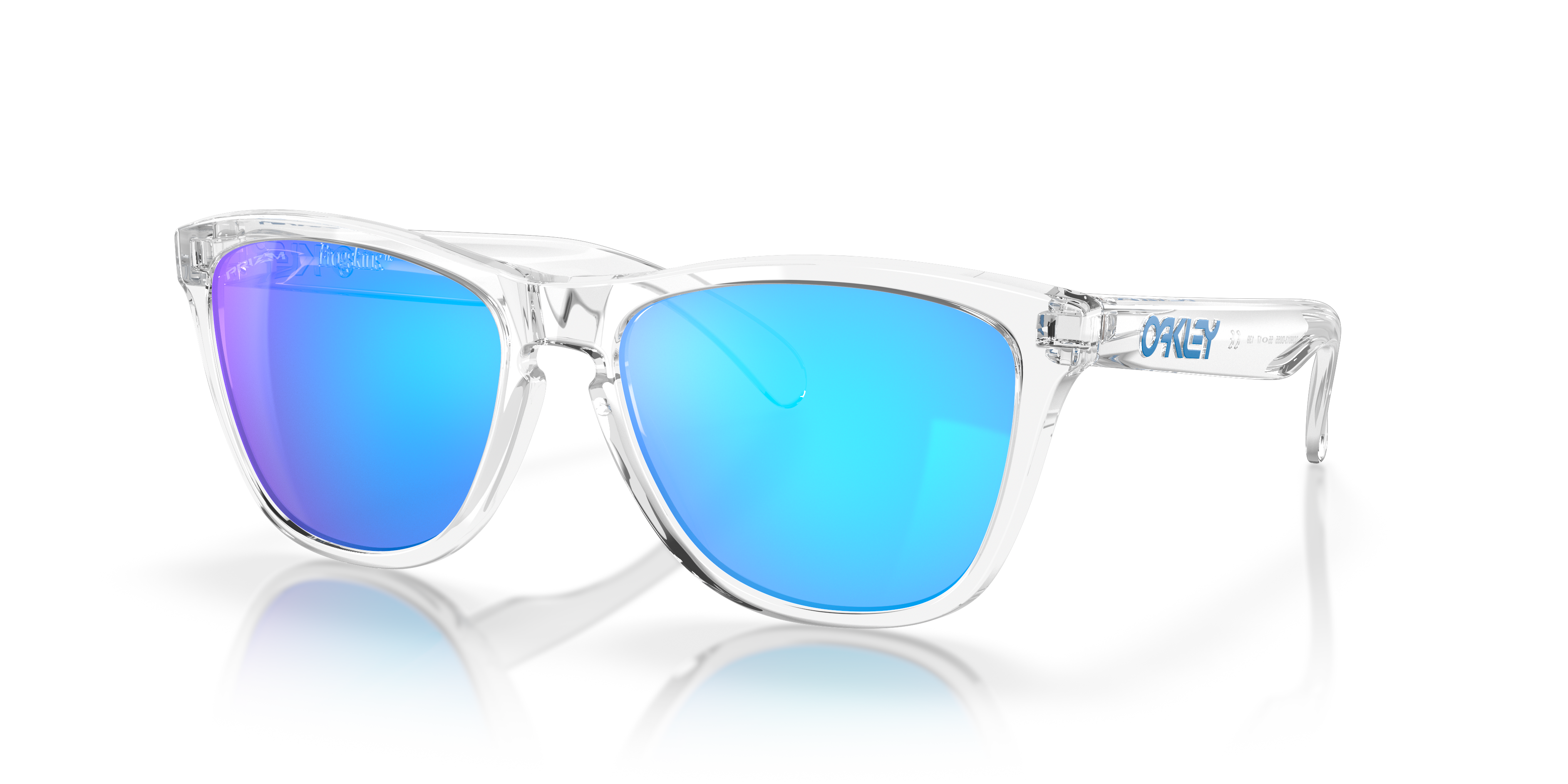 Oakley Frogskins™ XL (55 - 17) with Blue lenses and Transparent