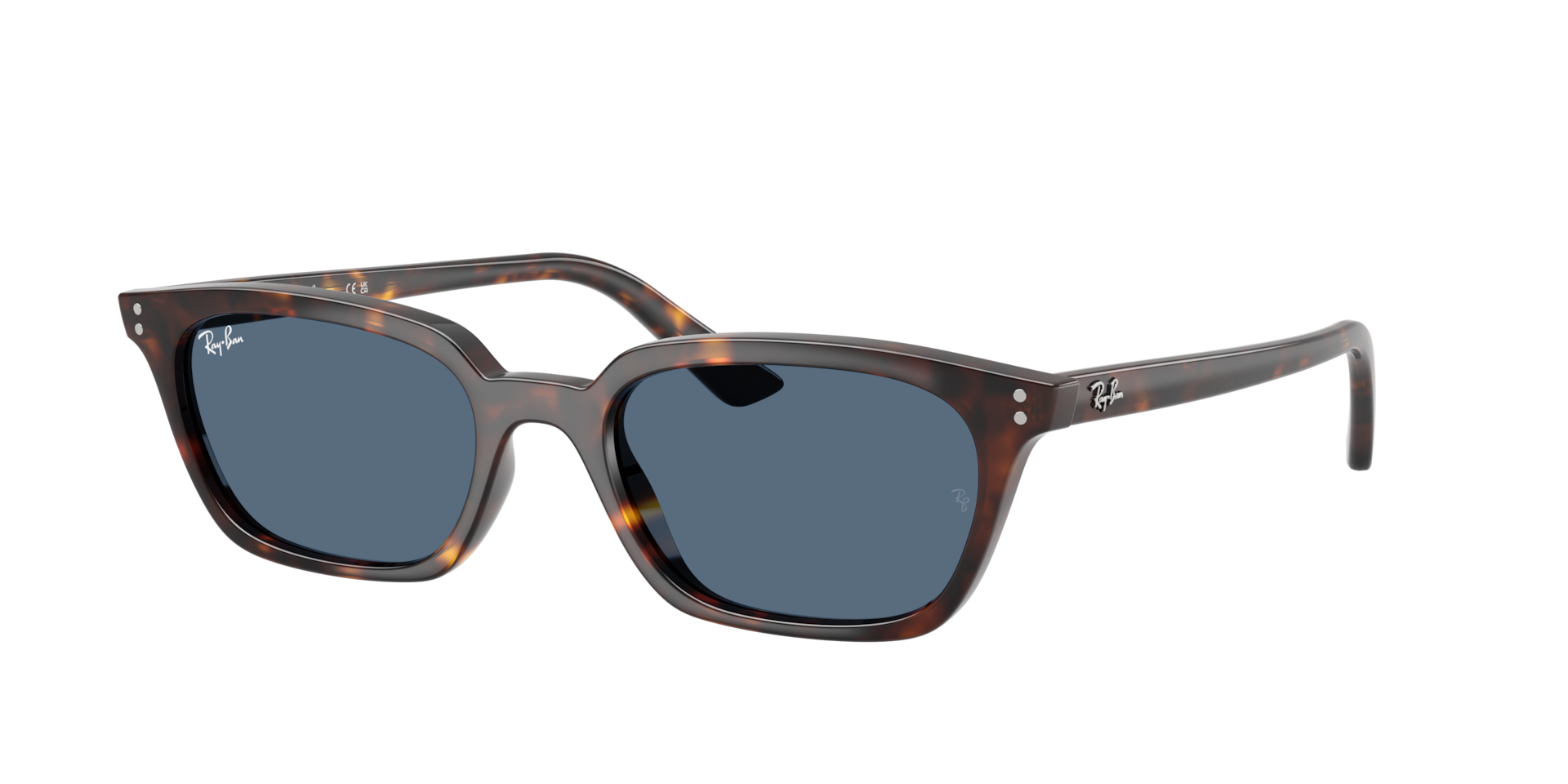 Ray-Ban Unisex Sunglass Zaya - Frame color: Havana, Lens color: Dark Blue