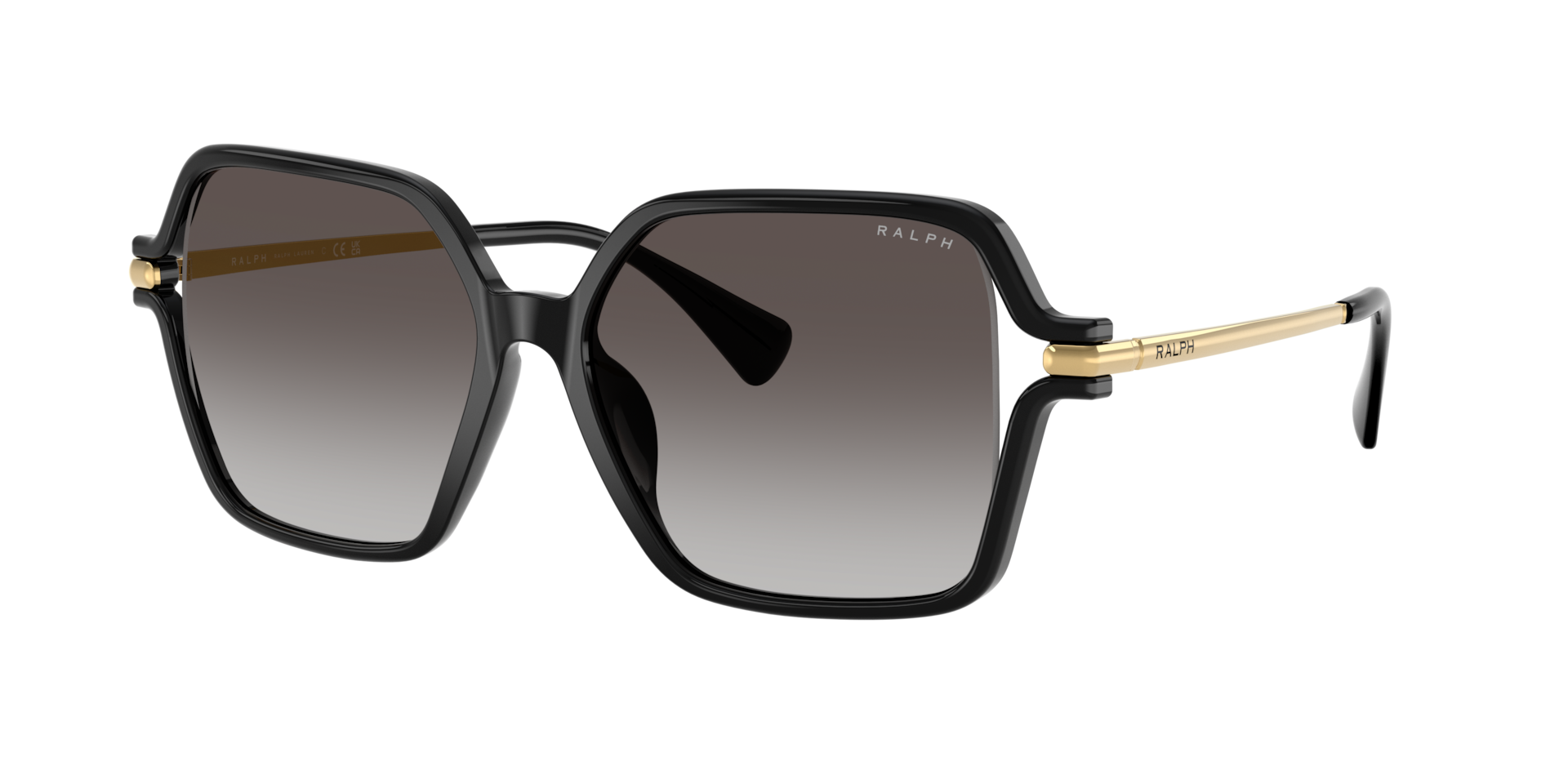 Ralph Femme Sunglass RA5319U - Couleur du Monture Noir brillant Couleur de Lentille Dgrad Gris 130 €