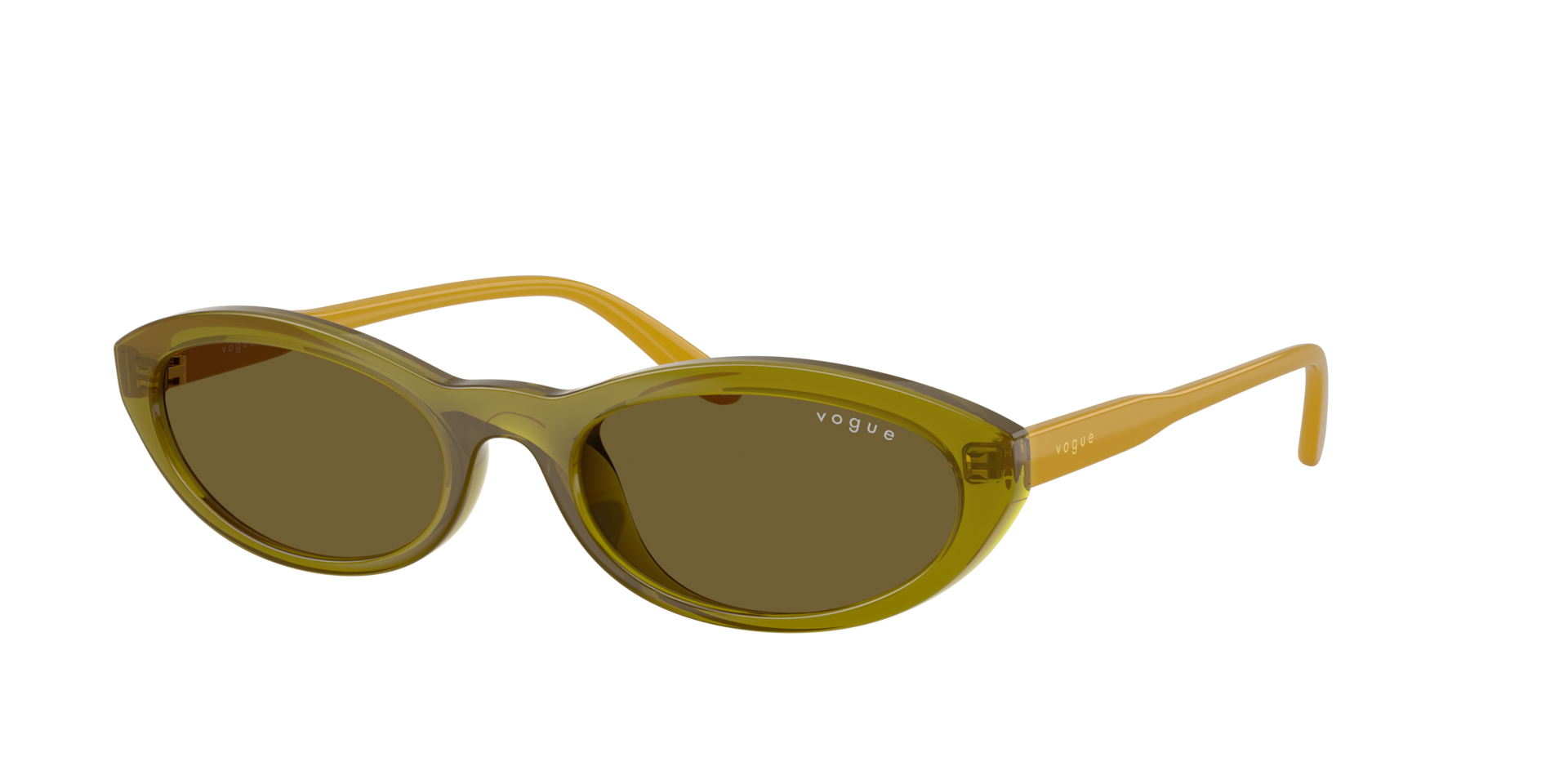 Vogue Eyewear Woman Sunglass VO5697SU -  Frame color: Transparent Olive Green, Lens color: Dark Brown