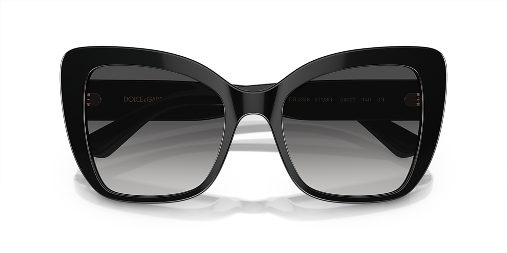 Dolce&Gabbana DG4348 M (54 - 20) with Grey lenses and Black frame