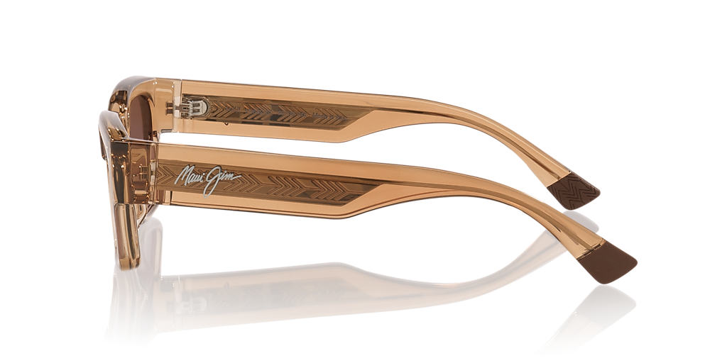 Maui Jim MJ0642S S (53 - 18) with Pink lenses and Brown frame
