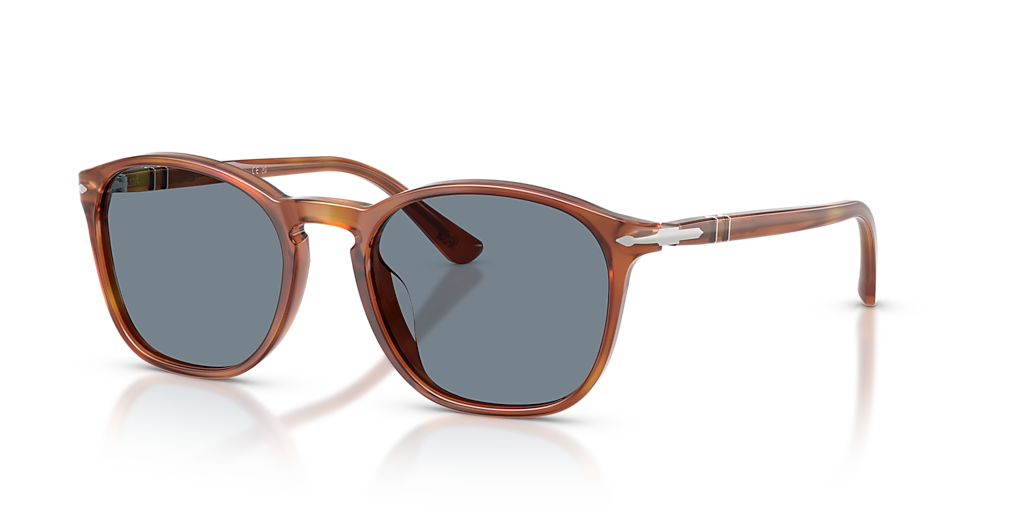 Persol PO3007SX XS (50 - 19) with Blue lenses and Brown frame