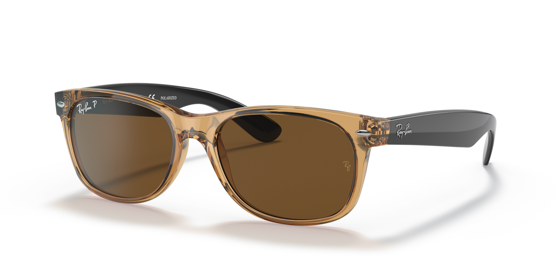 Ray-Ban New Wayfarer Bicolor M (55 - 18) with Brown lenses and