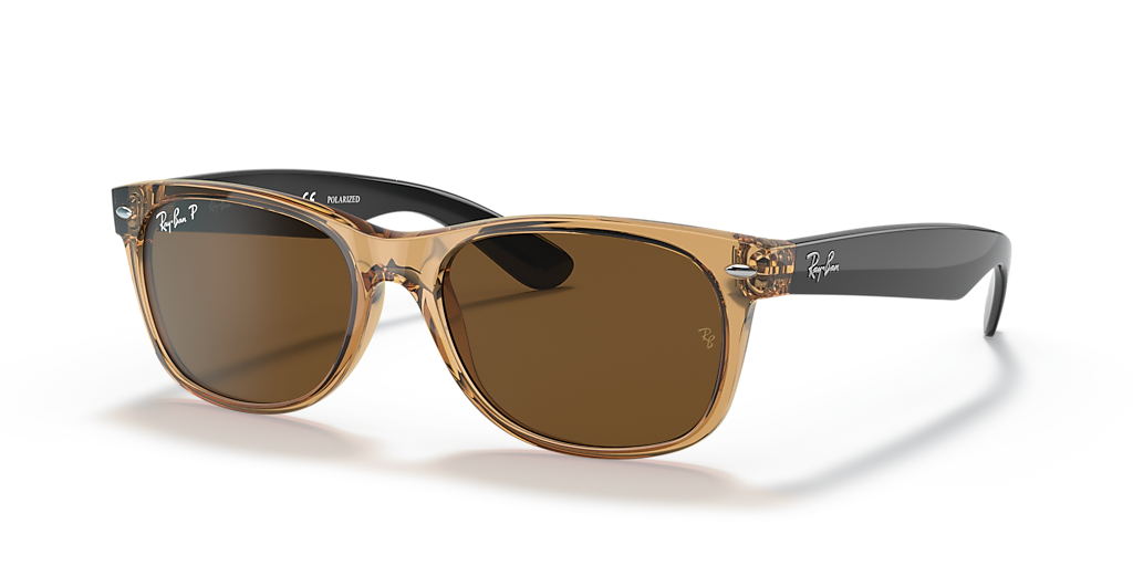 Ray-Ban New Wayfarer Bicolor M (55 - 18) with Brown lenses and