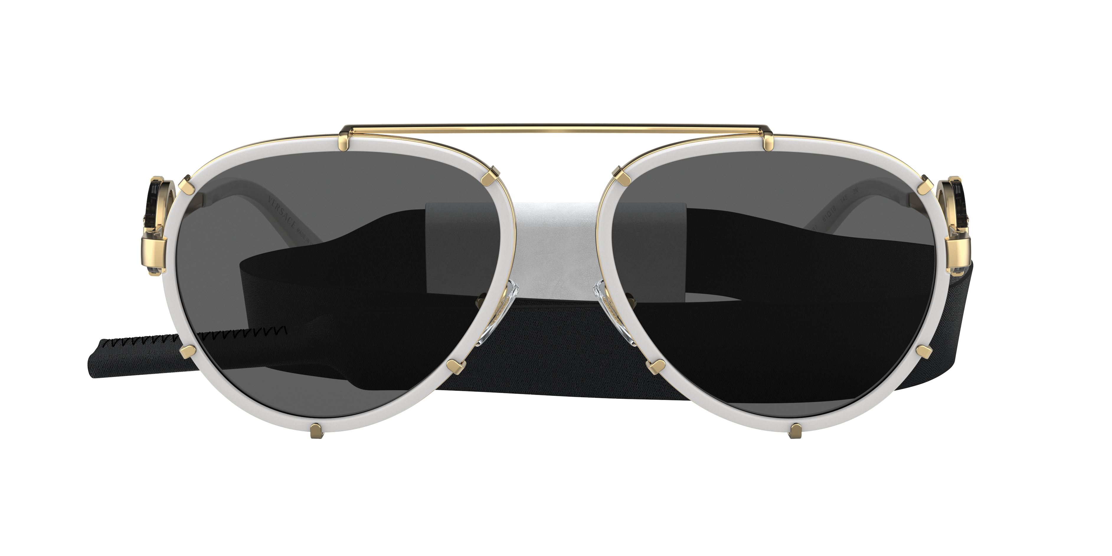 Versace VE2232 XXL (61 - 18) with Grey lenses and White frame