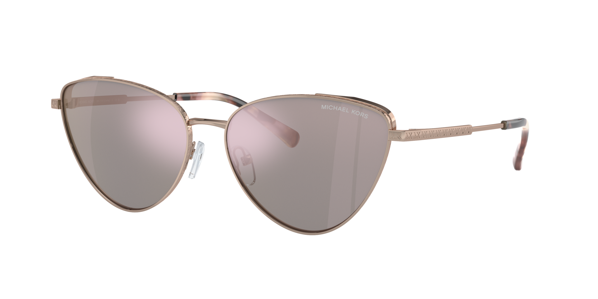 Michael Kors Femme Sunglass Cortez - Couleur du Monture: Or Rose, Couleur de Lentille: Or rose Effet miroir