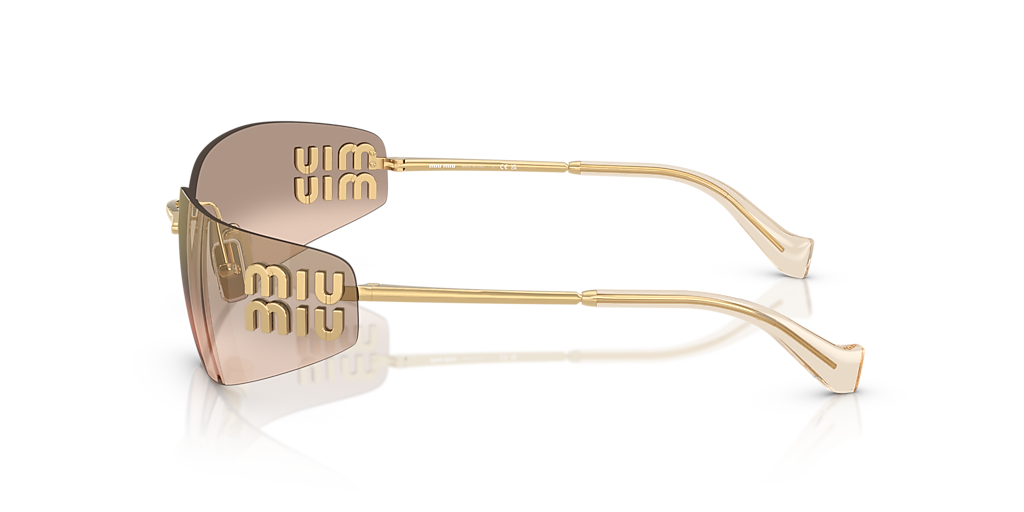 Miu Miu MU A51S M (75 - 14) with Brown lenses and Gold frame