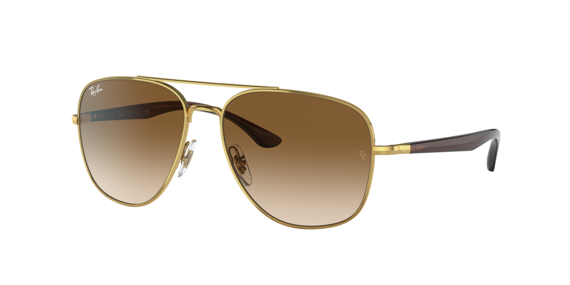 Ray-Ban RB3683 L (56 - 15) with Brown lenses and Gold frame