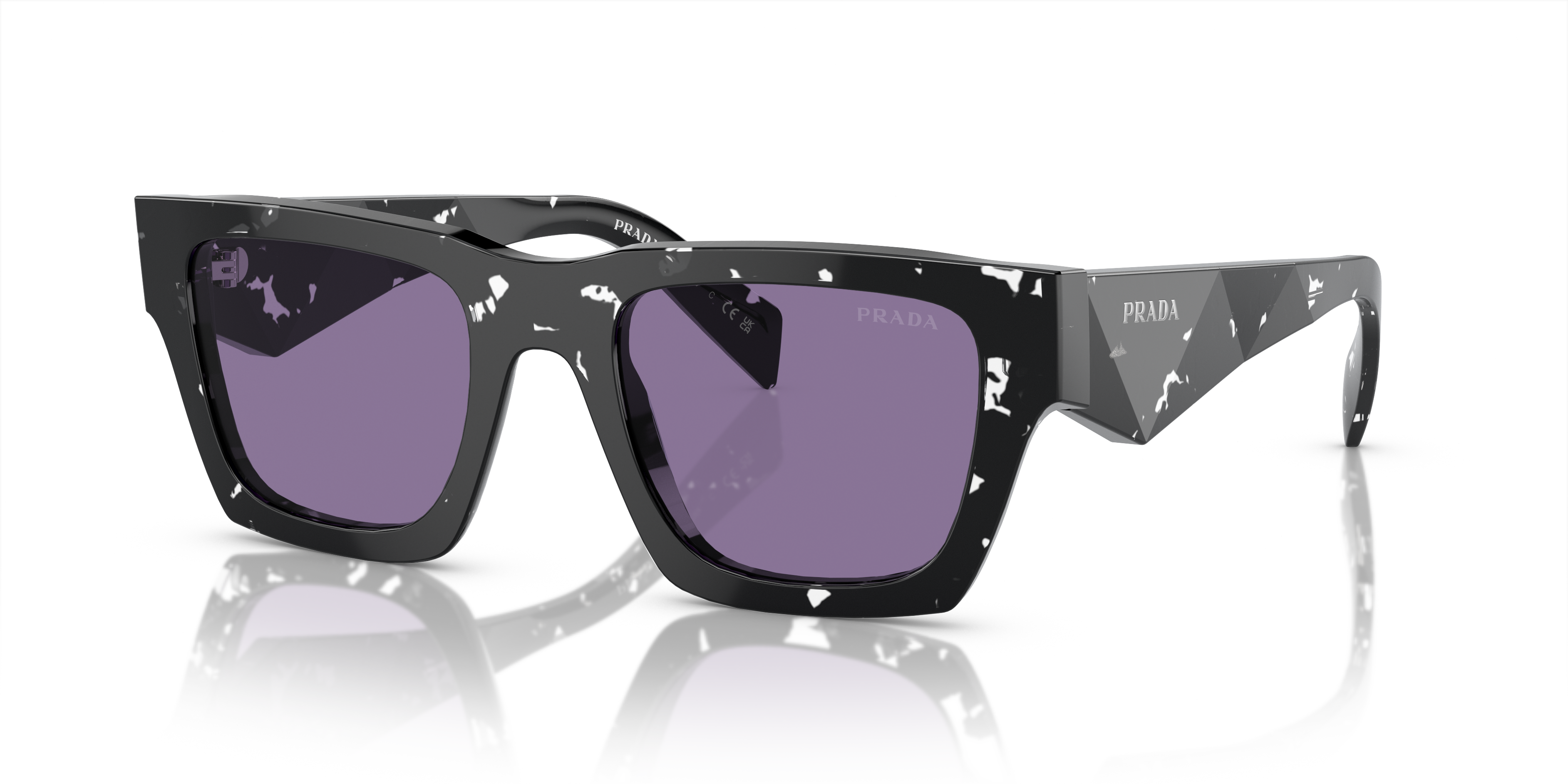 Prada PR A06S M (50 - 21) with Violet lenses and Black frame
