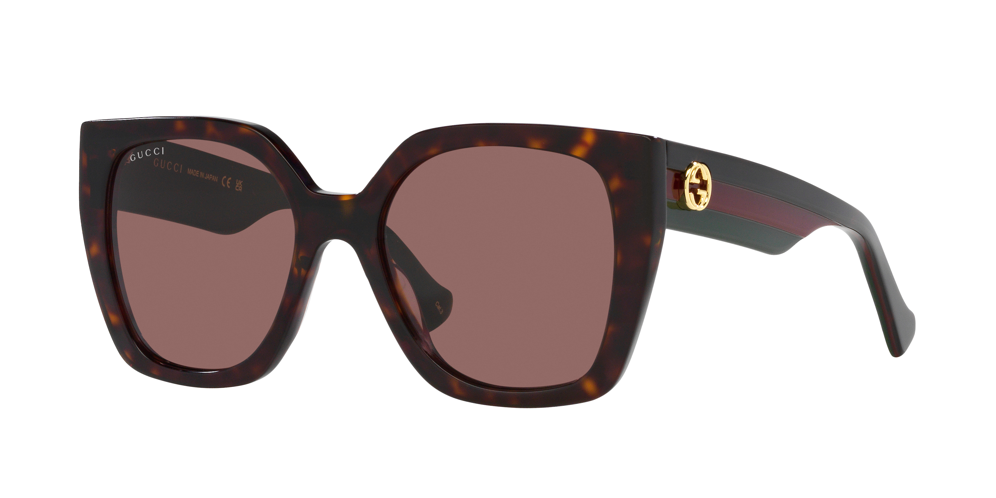 Gucci GG1300S M (55 - 19) with Brown lenses and Tortoise frame