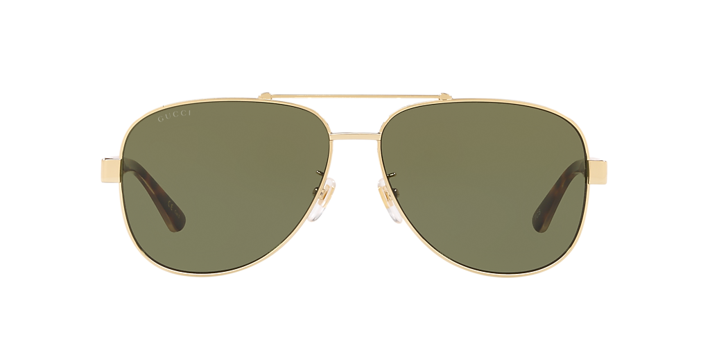 Gucci GG0528S XXL (63 - 14) with Green lenses and Pink frame
